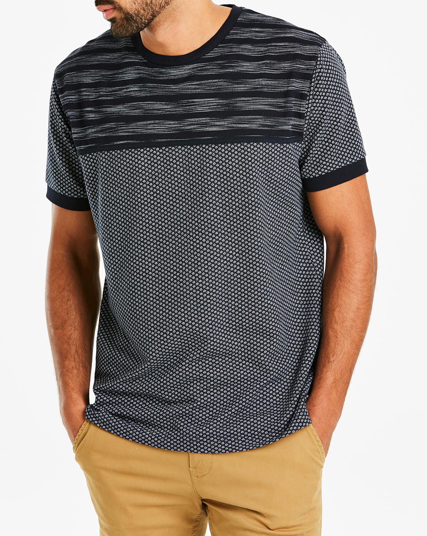 Jacamo Premium Textured T-Shirt Long | Jacamo