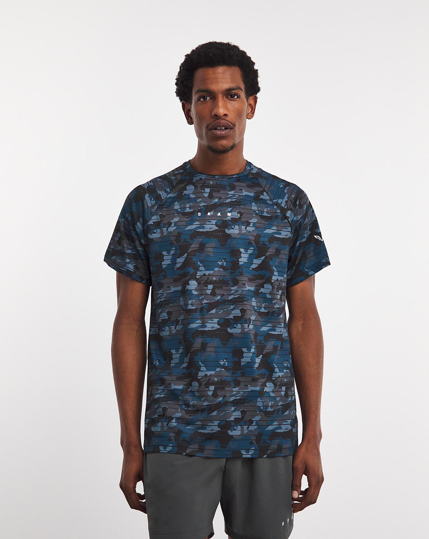 Nike blue camo t clearance shirt