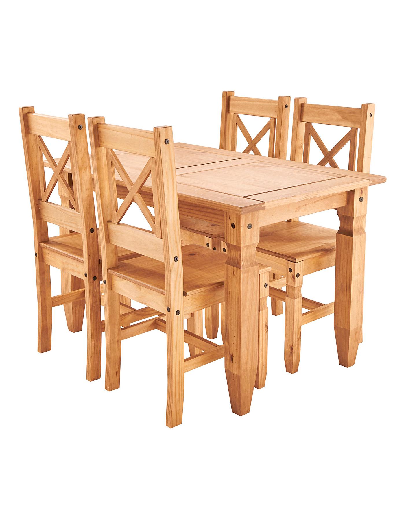 Corona Pine Dining Table And 4 Chairs J D Williams Corona Pine Dining Table And 4 Chairs