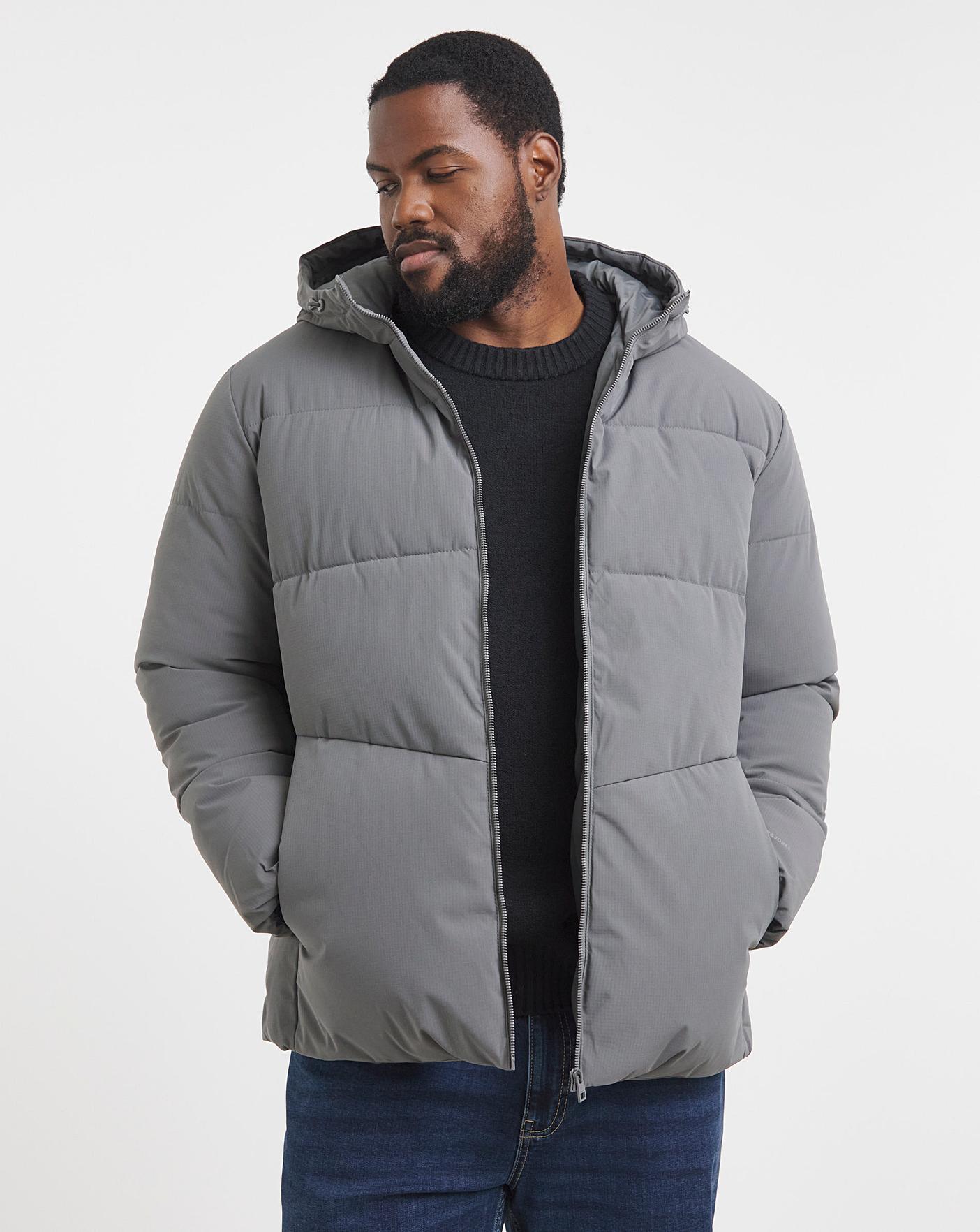 Jack & Jones Global Puffer Coat - Grey | Oxendales