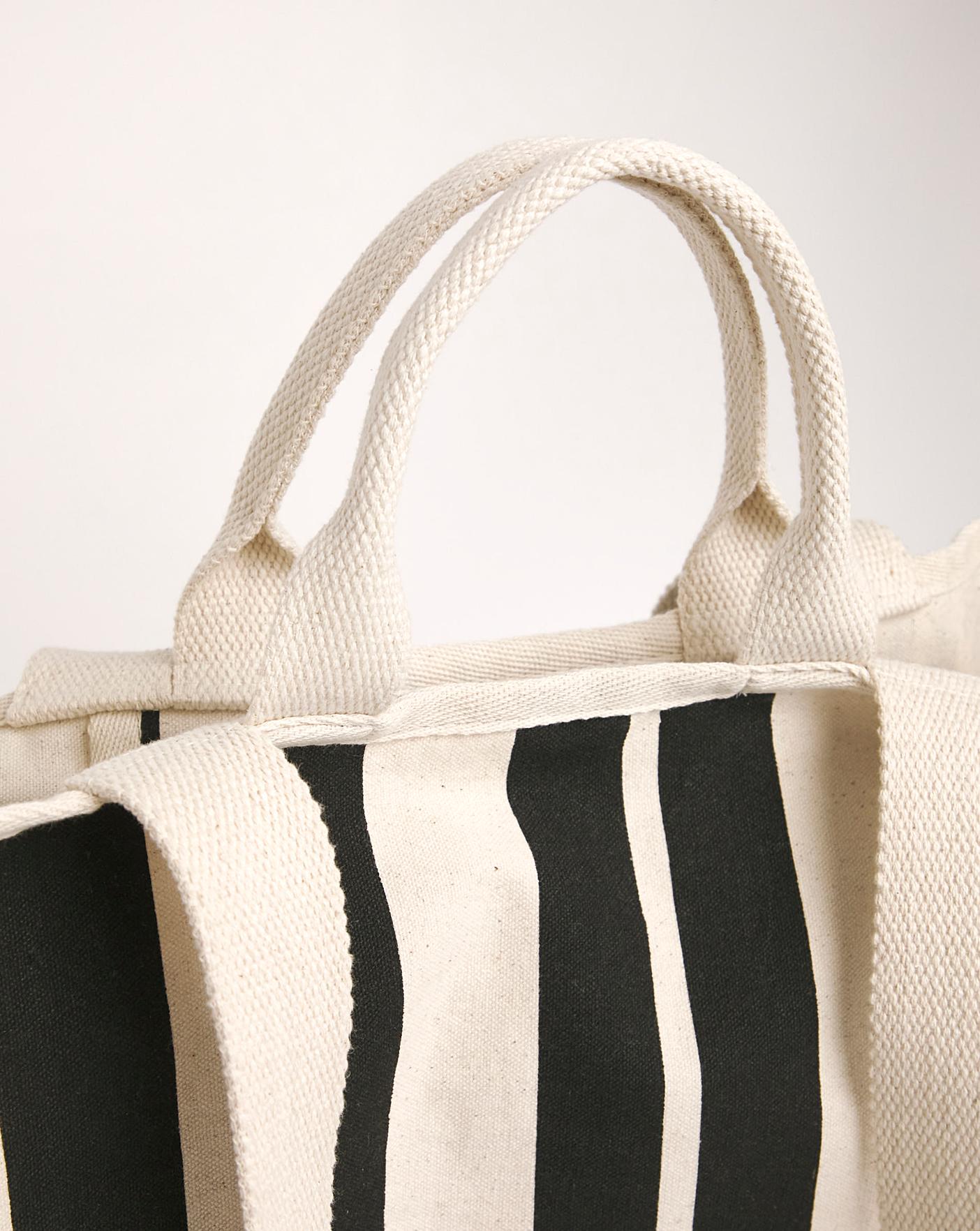 Striped hot sale canvas tote