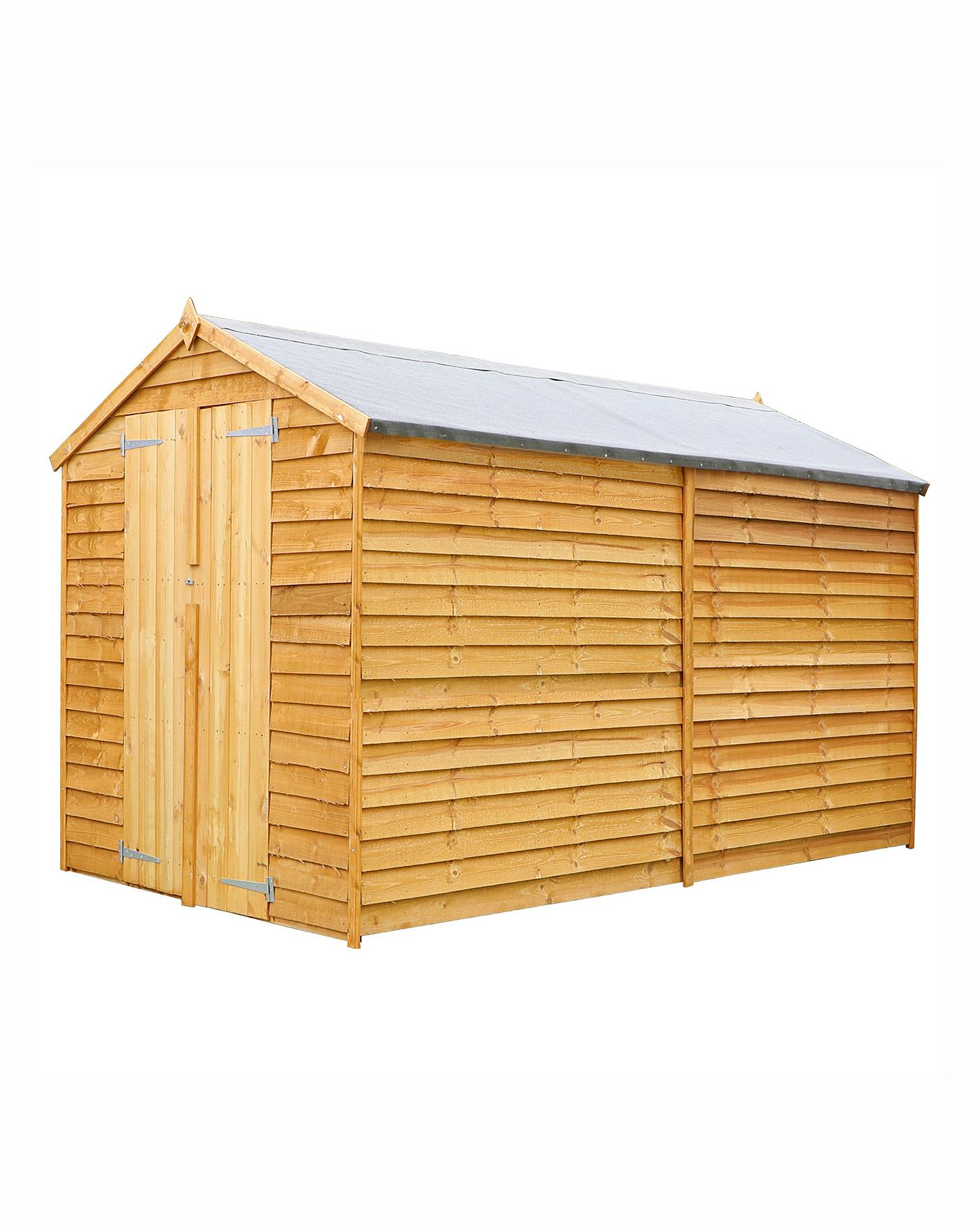 10x6 Apex Overlap Shed With Double Doors Fashion World