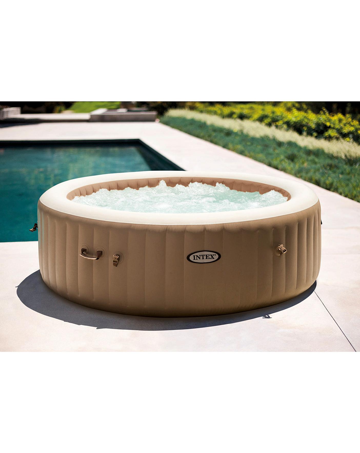 intex purespa bubble hot tub and pool