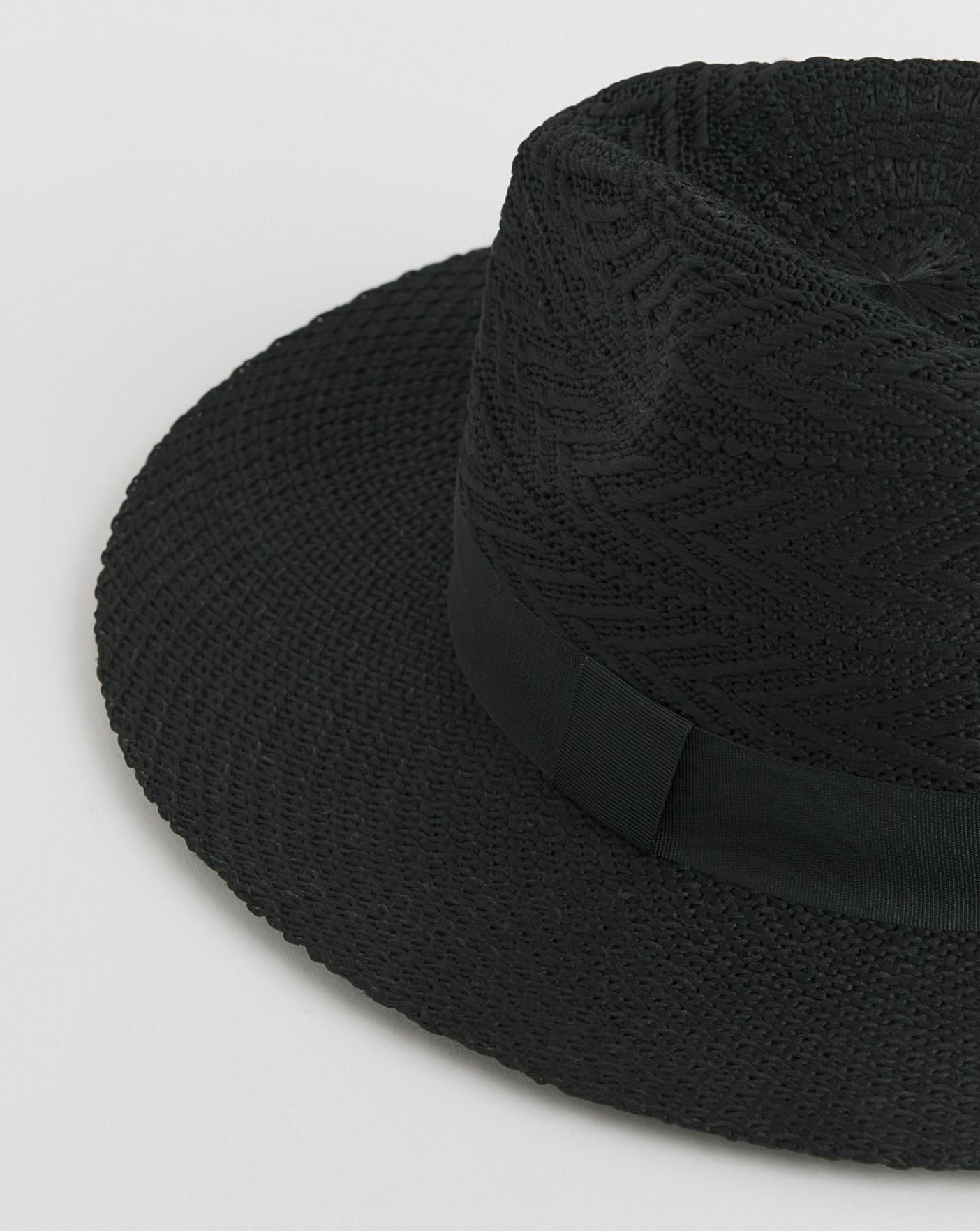 Straw cowboy hat black cheap