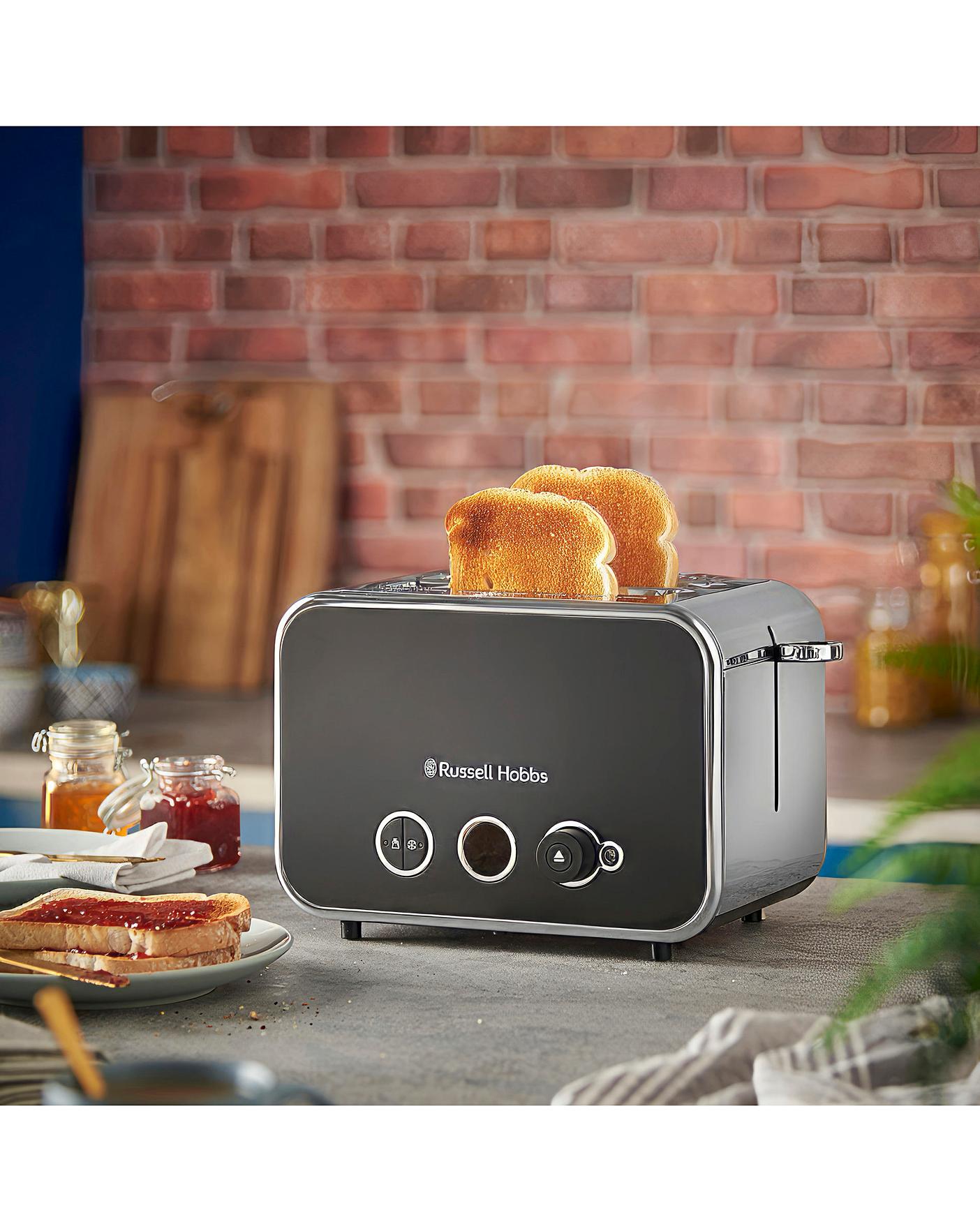 Russell Hobbs Distinctions Black Toaster | J D Williams