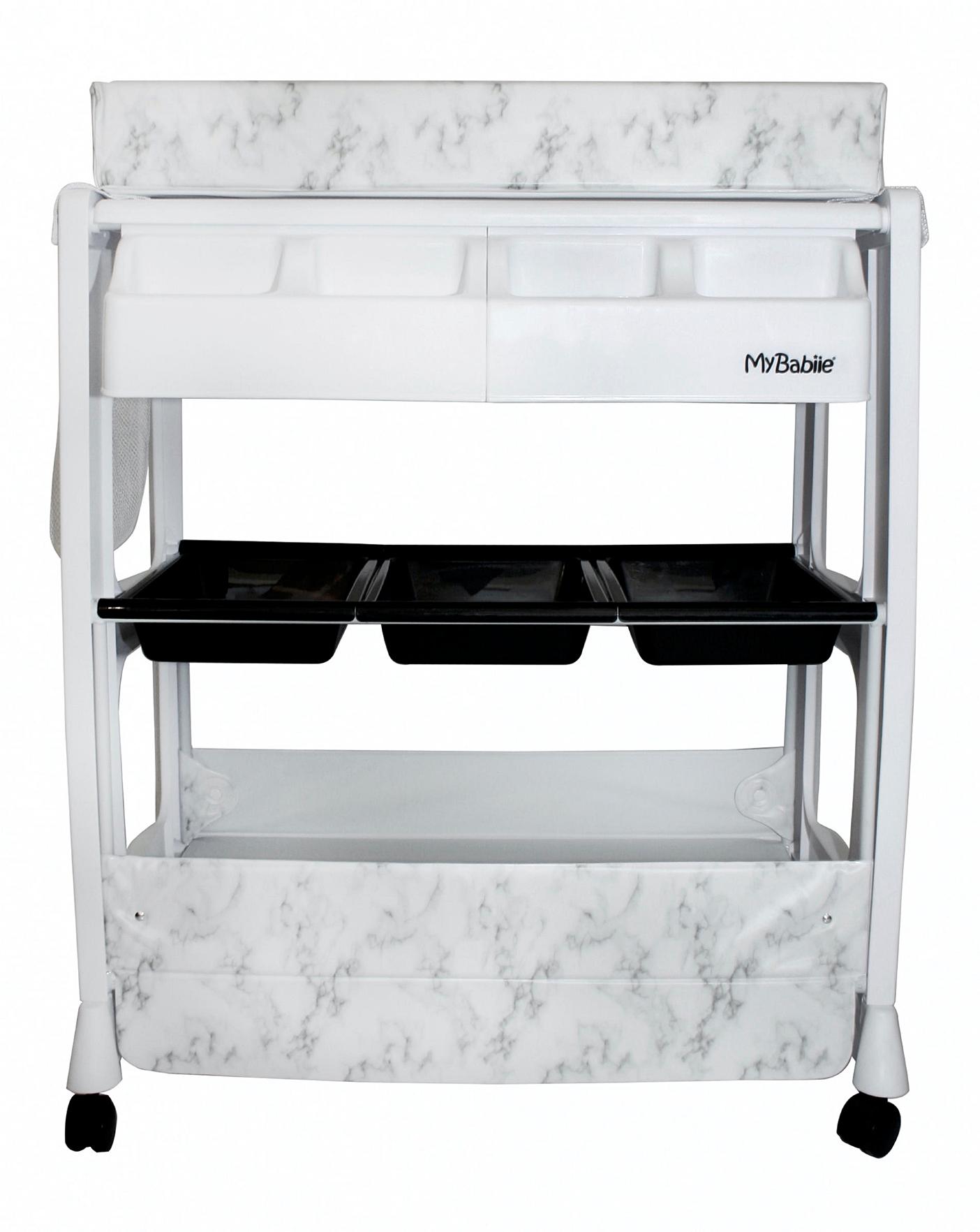 changing table and bath