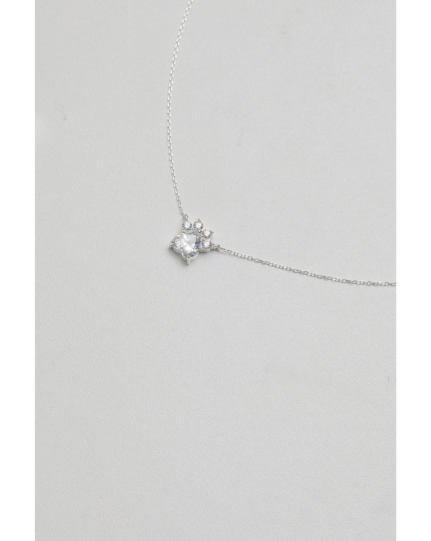 Silver on sale cz necklace