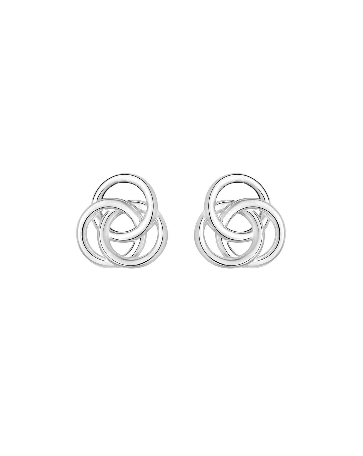 Sterling silver knot stud earrings online