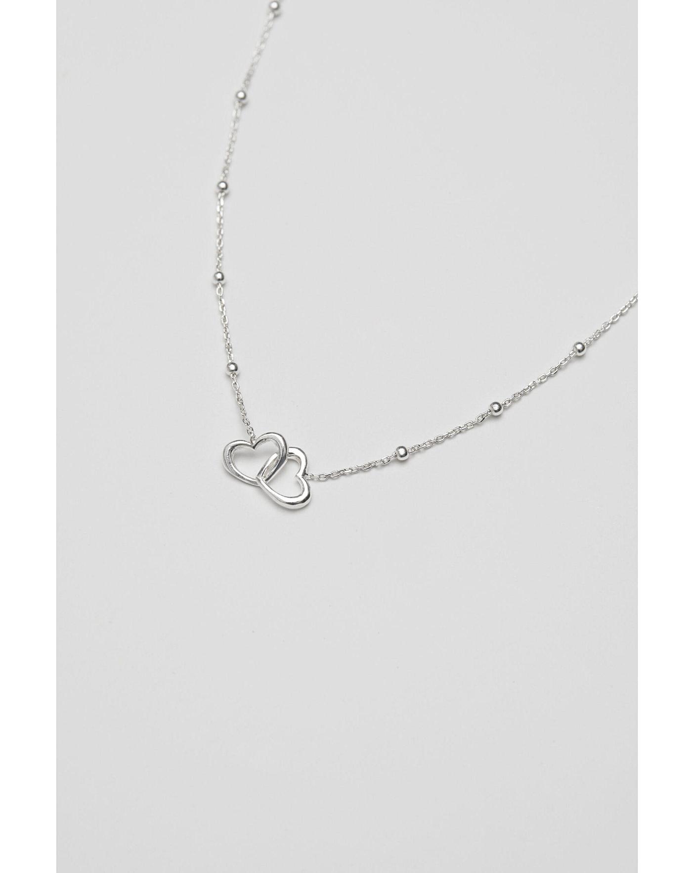 Simply Silver Interlink Heart Necklace Simply Be