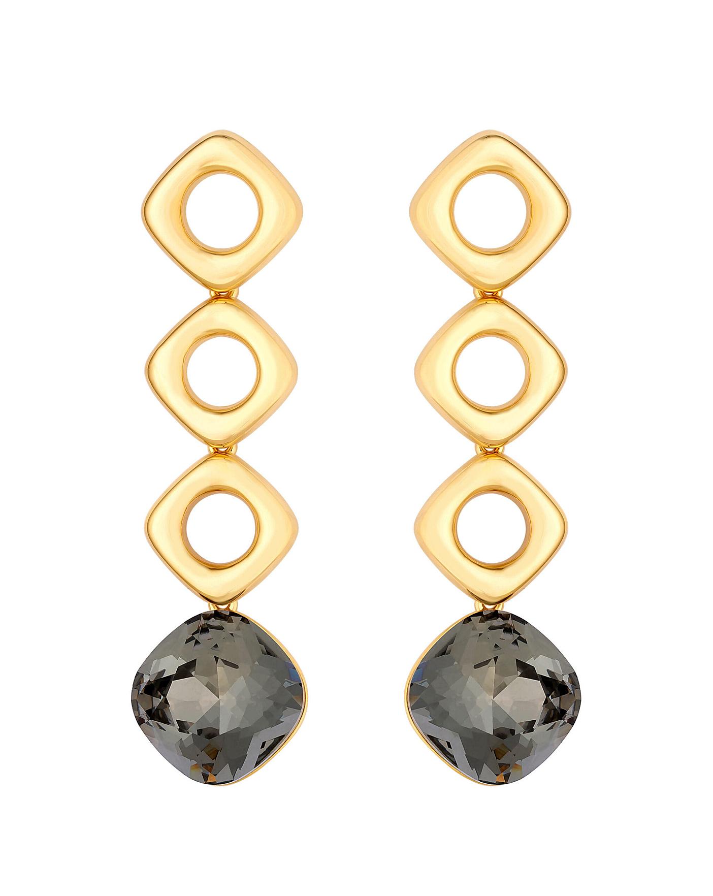 Jet stone clearance earrings