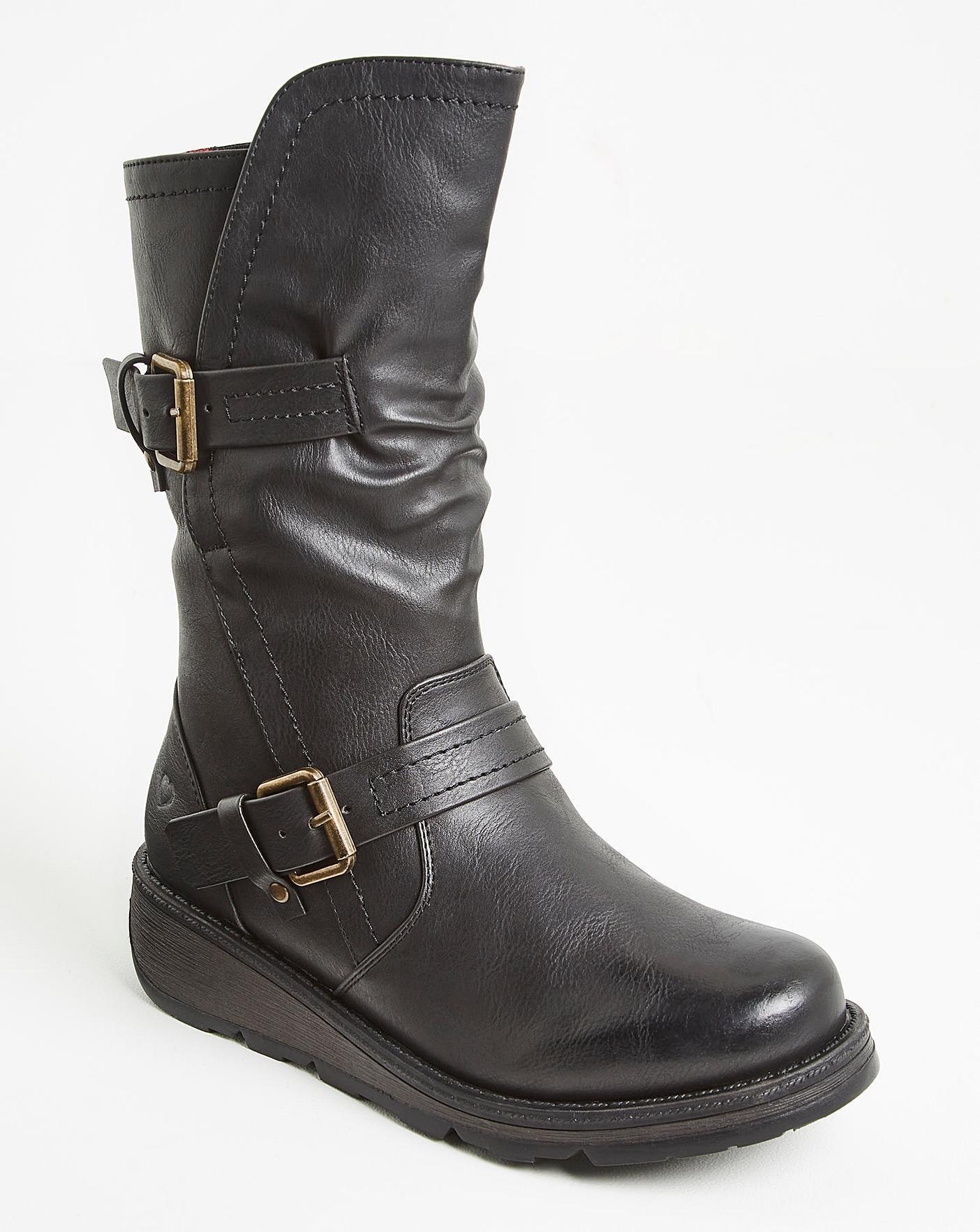 heavenly feet double buckle boots