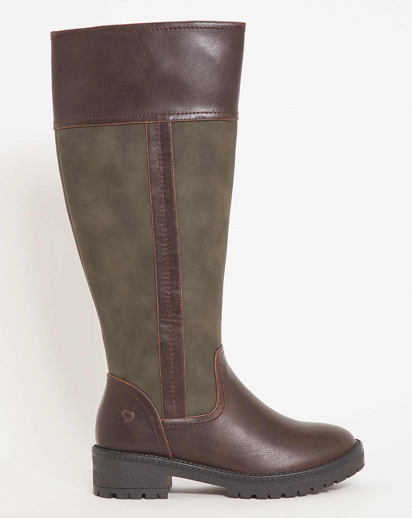 HF High Two Tone Boot E Fit Curvy 