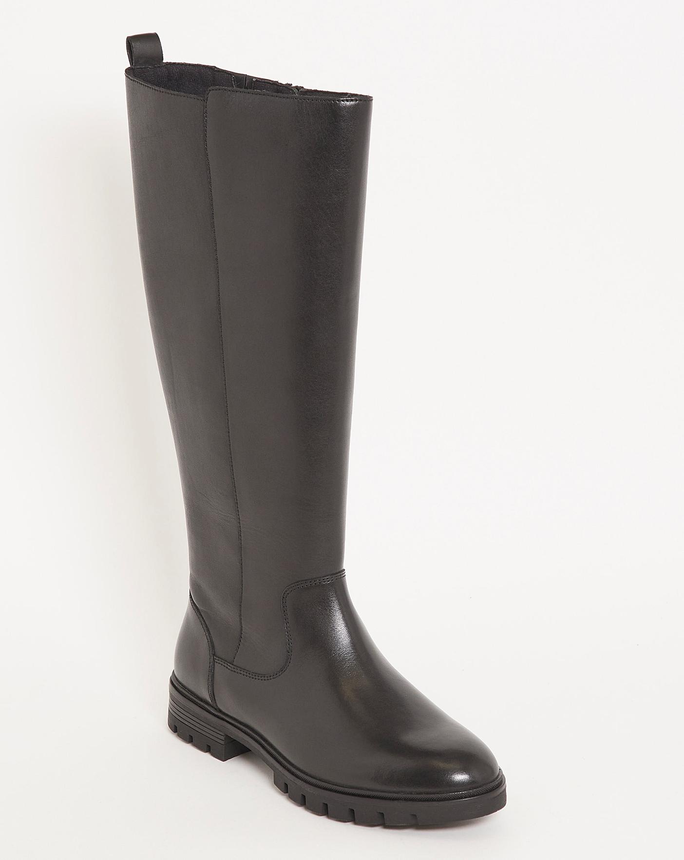 Water Resistant Leather Hi Boot E Fit | J D Williams