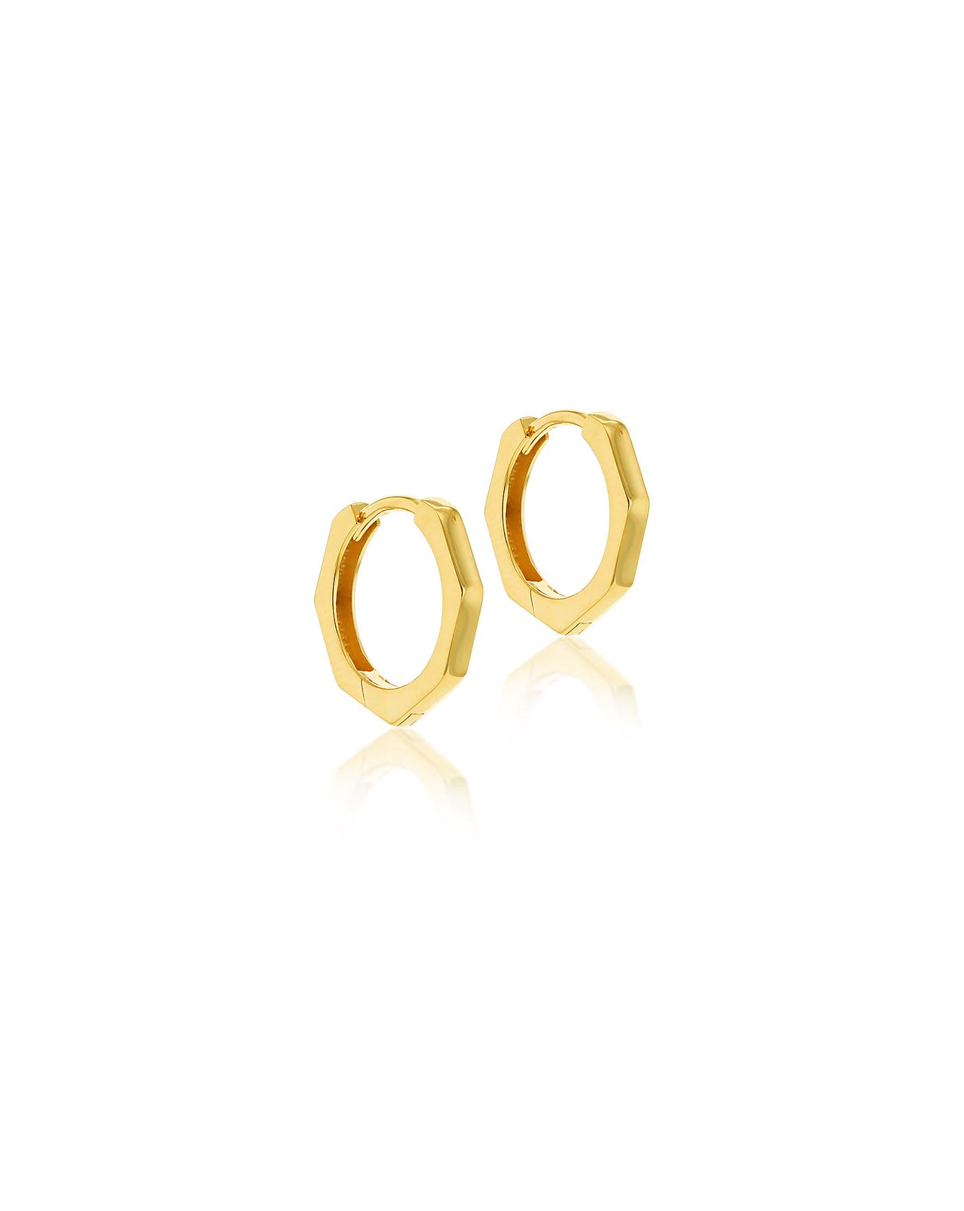 Small hexagon clearance hoop earrings