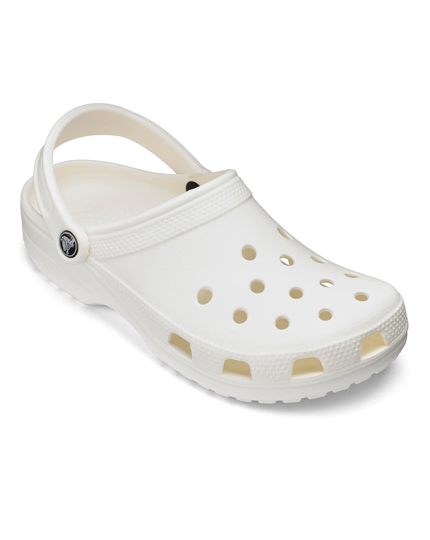 white classic clog crocs