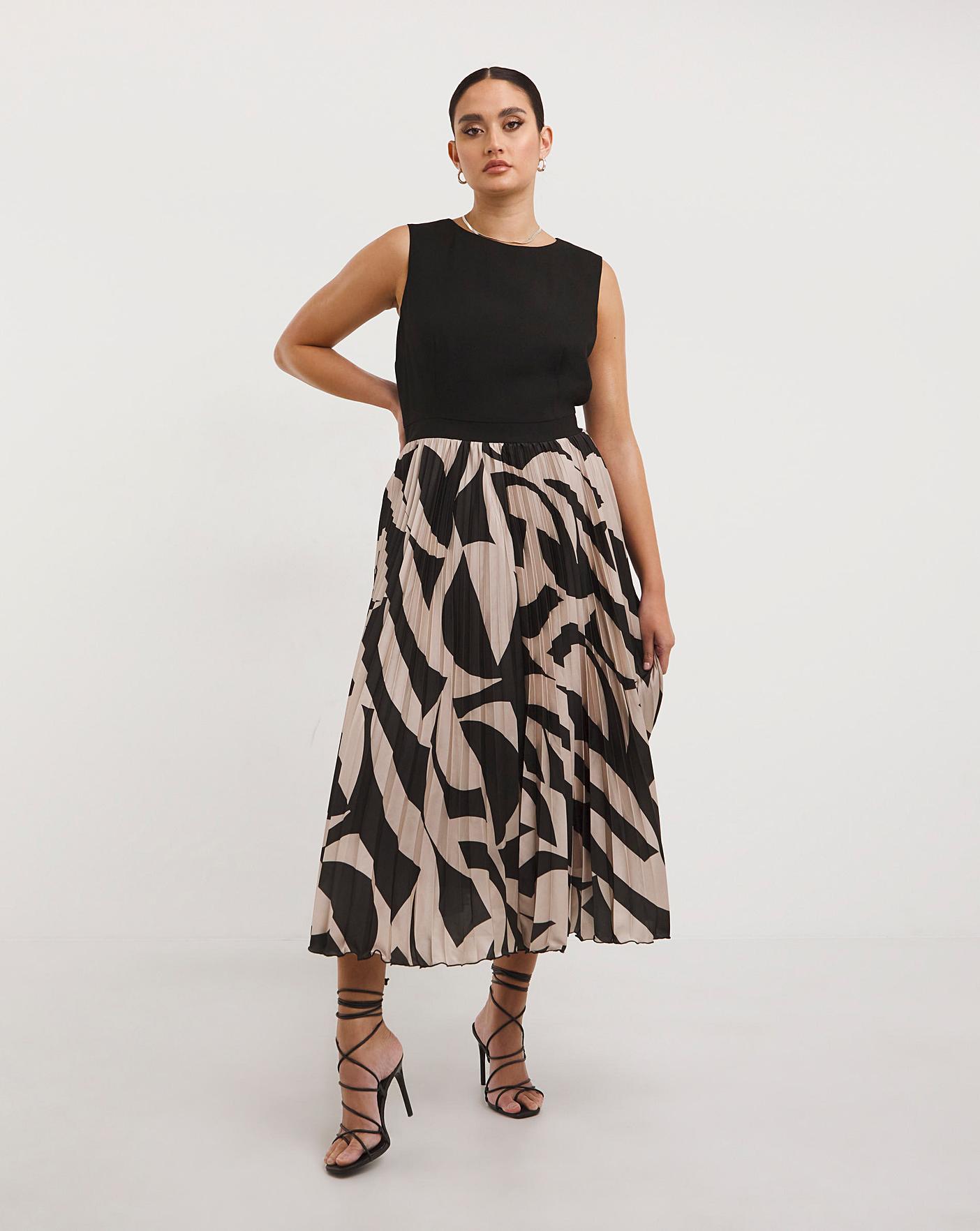 Joanna Pleated Dress With Belt