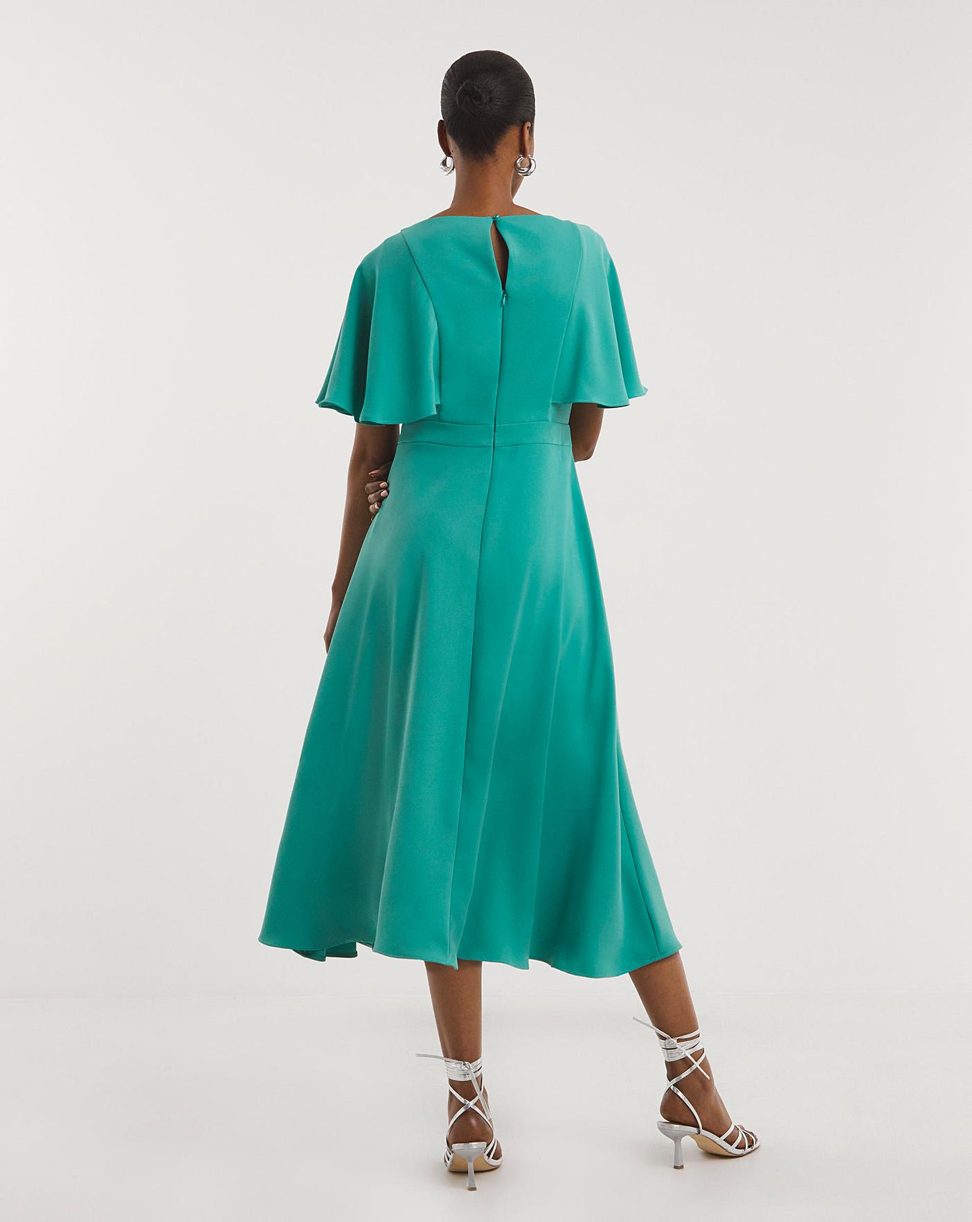 Joanna Hope Green Angel Sleeve Dress | Marisota