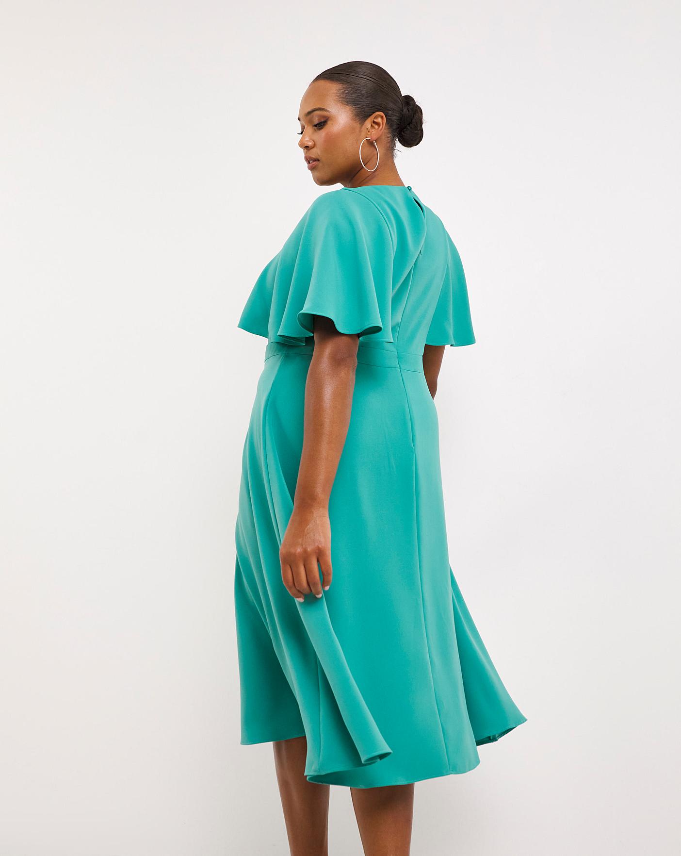 Joanna Hope Green Angel Sleeve Dress | Simply Be