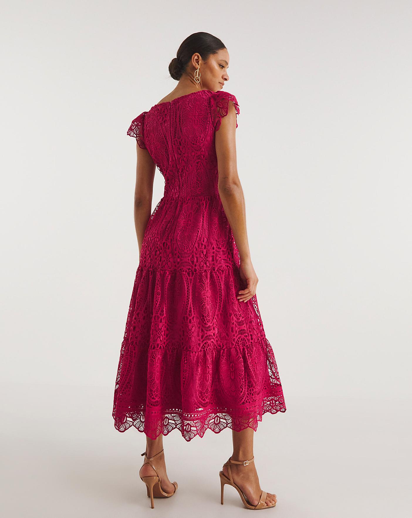 Joanna hope hot sale red lace dress