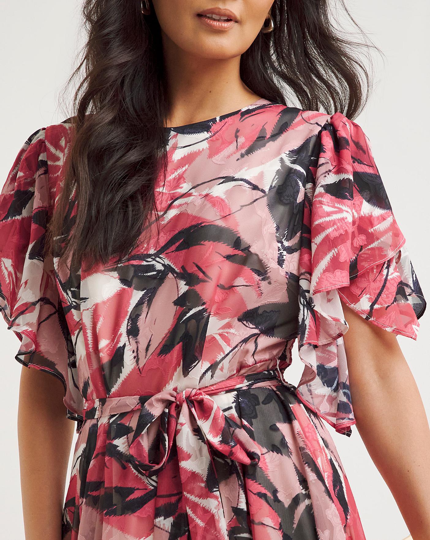 Joanna Hope Floral Petal Sleeve Dress | Marisota