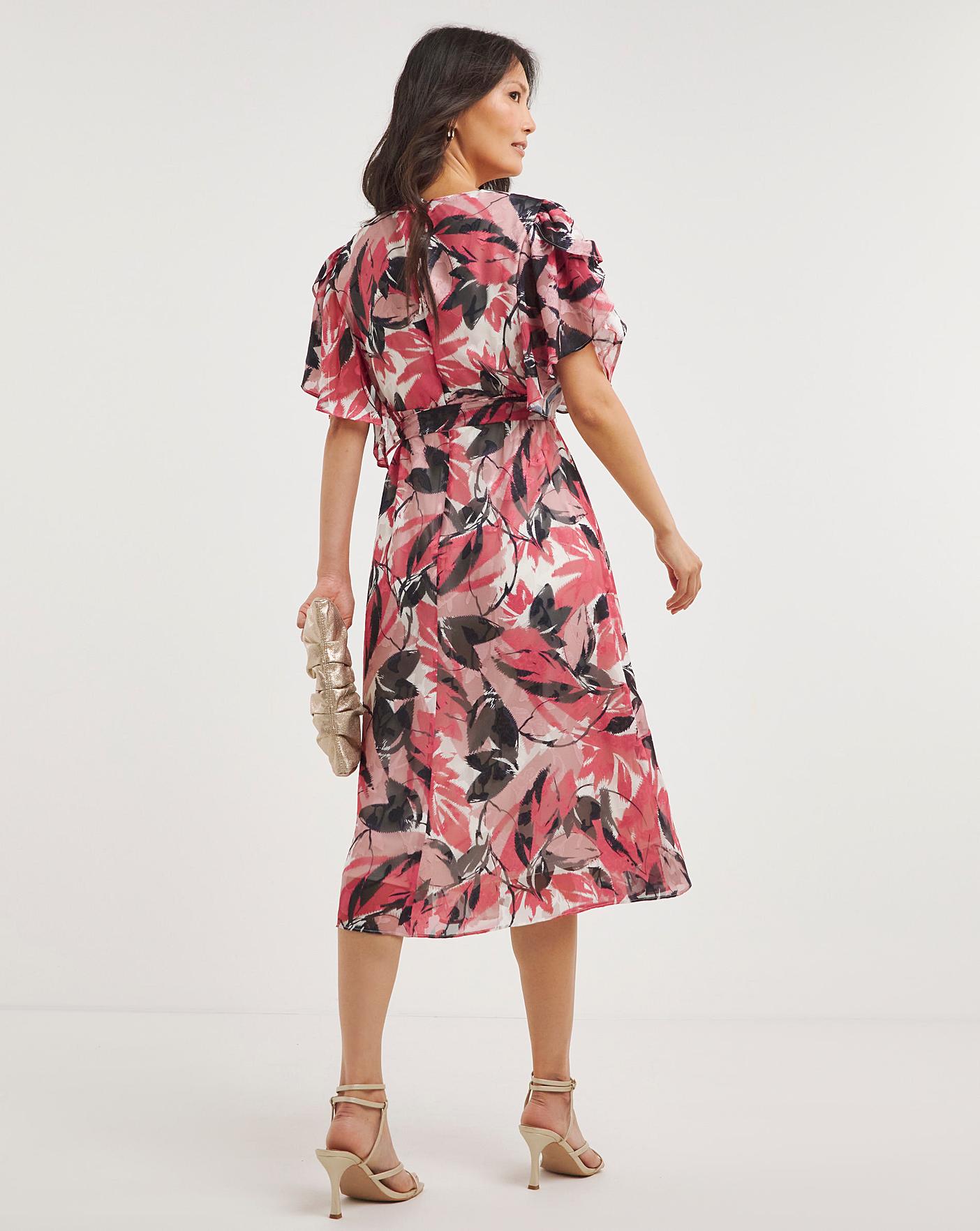 Joanna Hope Floral Petal Sleeve Dress | J D Williams