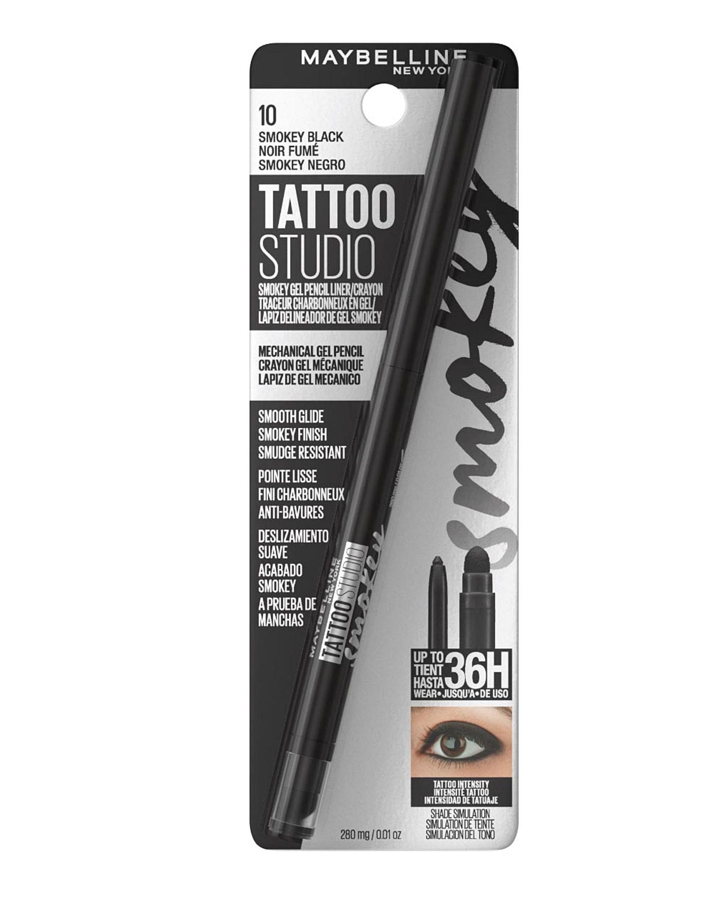 Maybelline Tattoo Studio Smokey Gel Pencil Eyeliner - Smokey Black