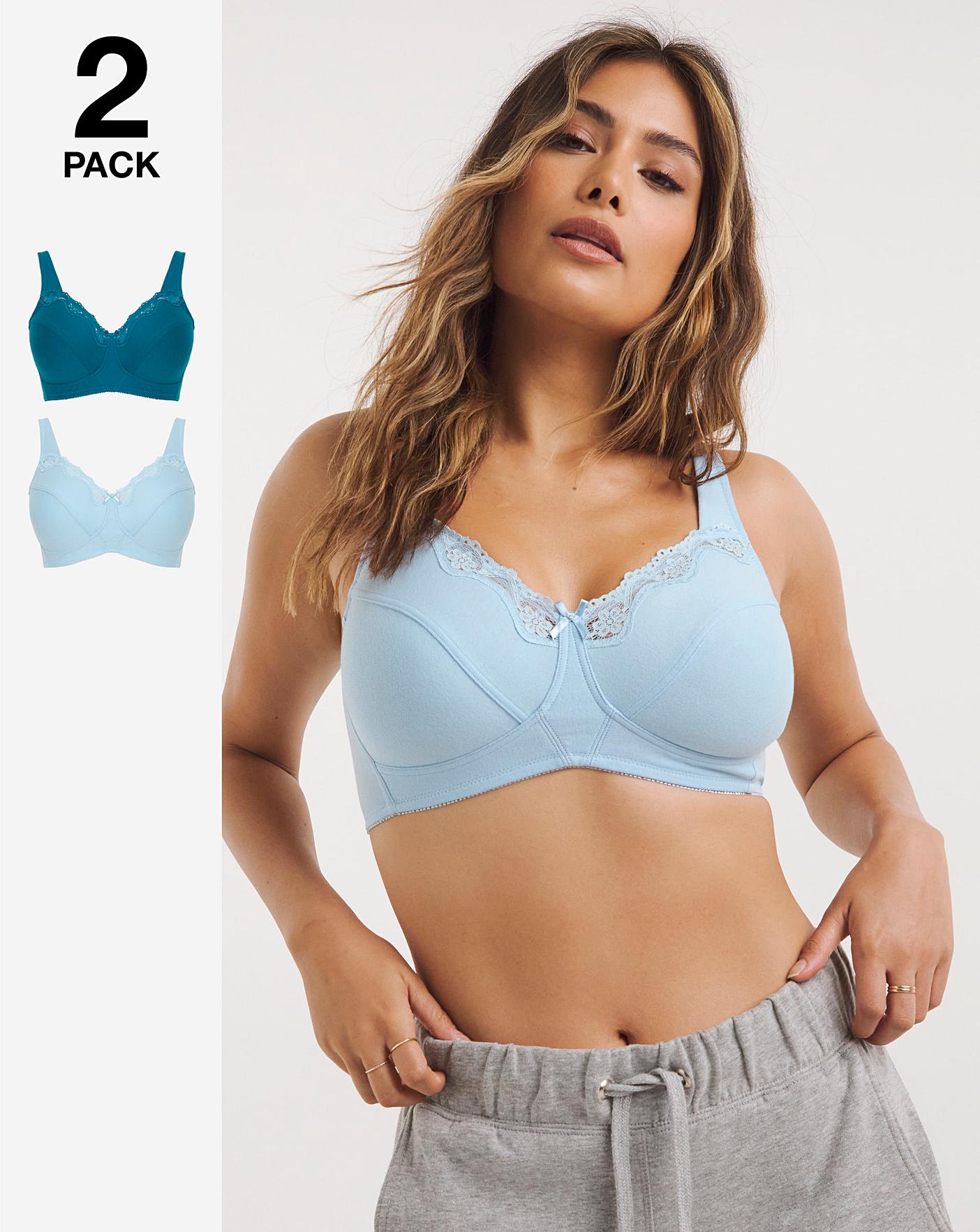 2 Pack Sarah Non Wired Bras Blues