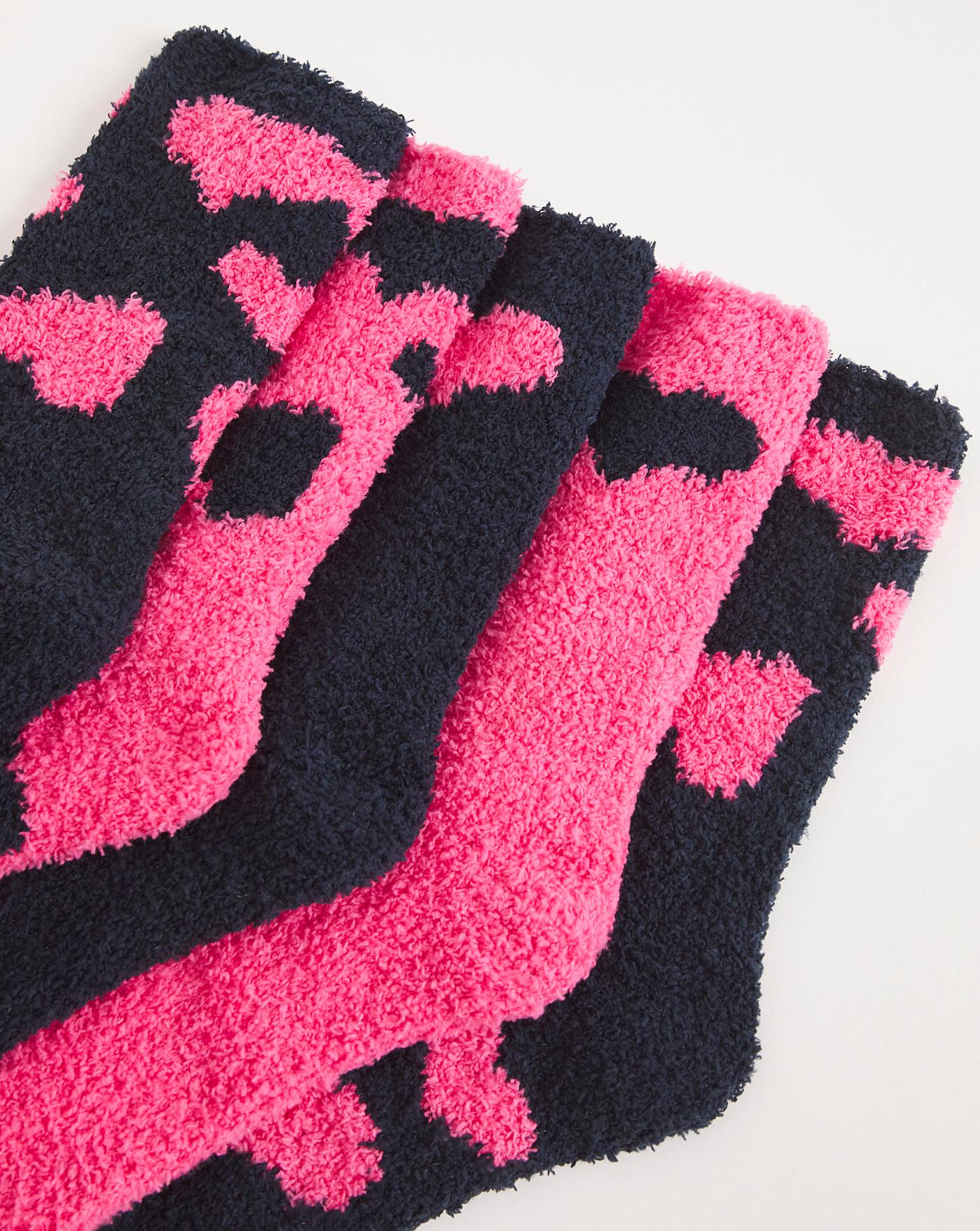 5 Pair Pack Fluffy Socks | J D Williams