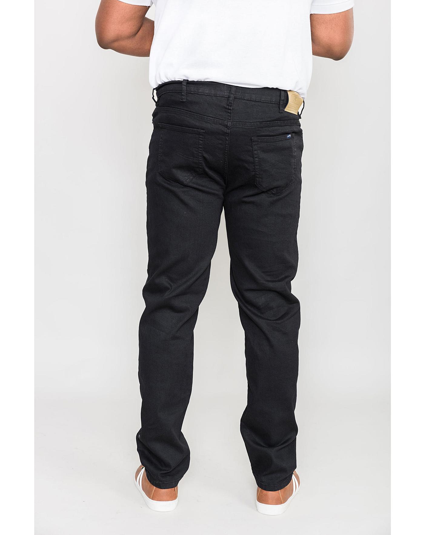 Carlos Comfort Fit Stretch Jeans Black Jacamo