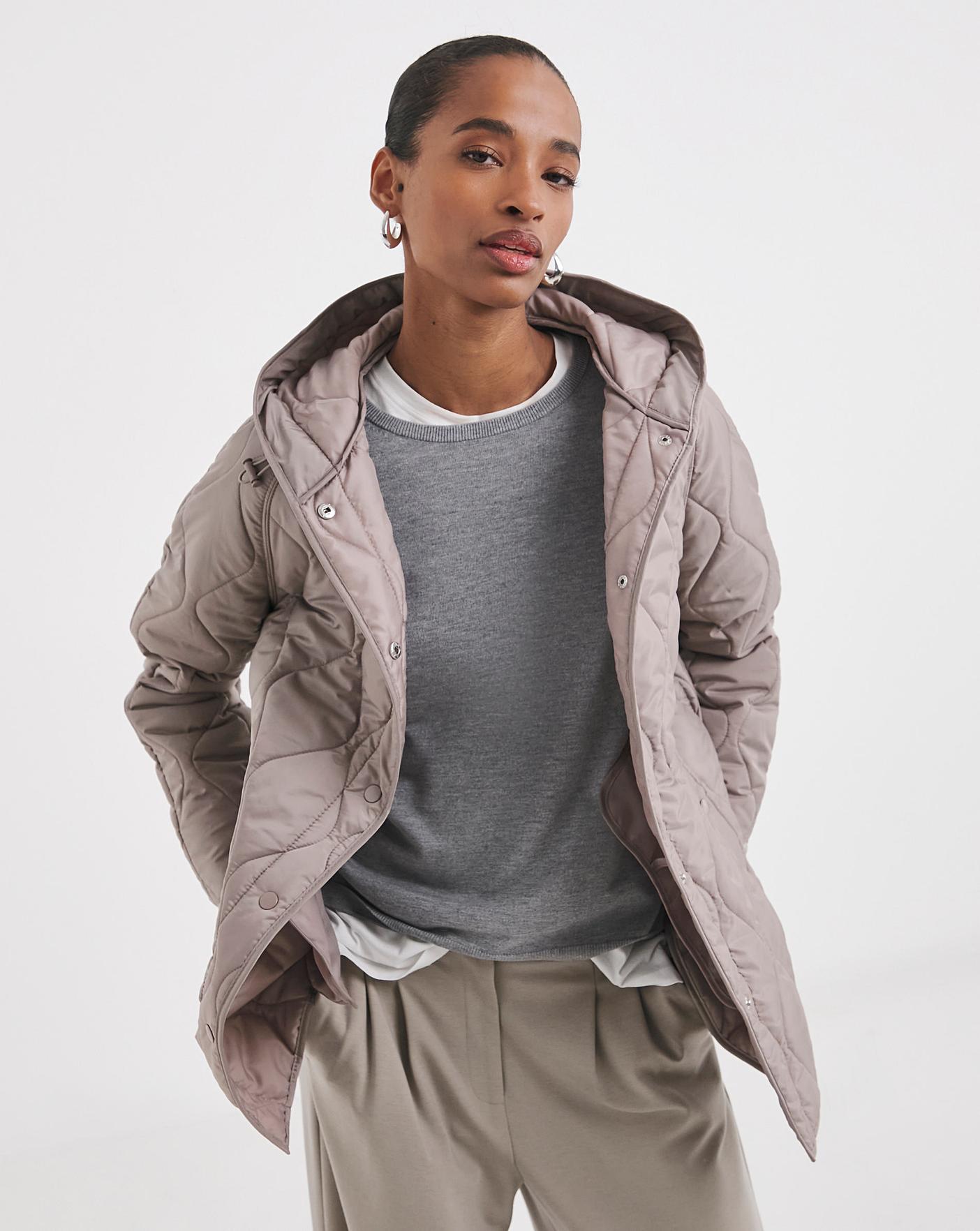 ジャケット・アウター ouat 011- TAUPE CHANNEL JACKET size3 Taupe Short Quilted Jacket | Oxendales