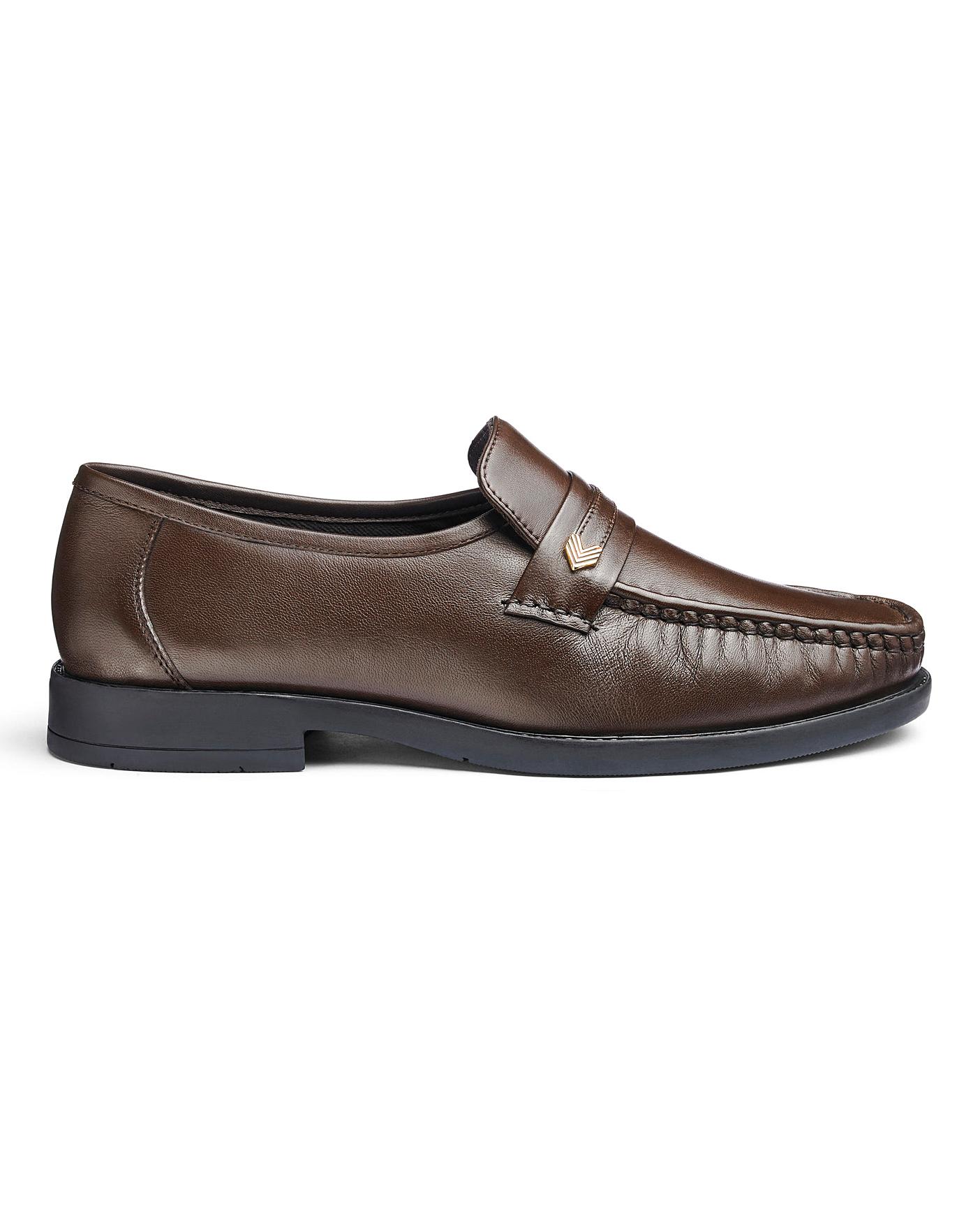 Leather Slip On Shoes Wide Fit | J D Williams