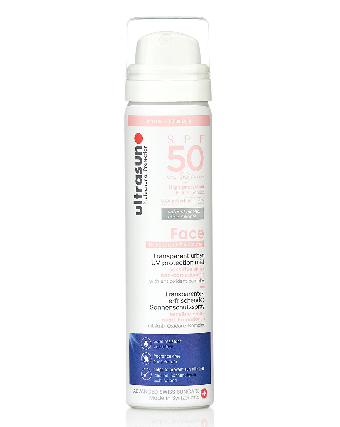Ultrasun UV Face and Scalp Mist SPF50 J D Williams