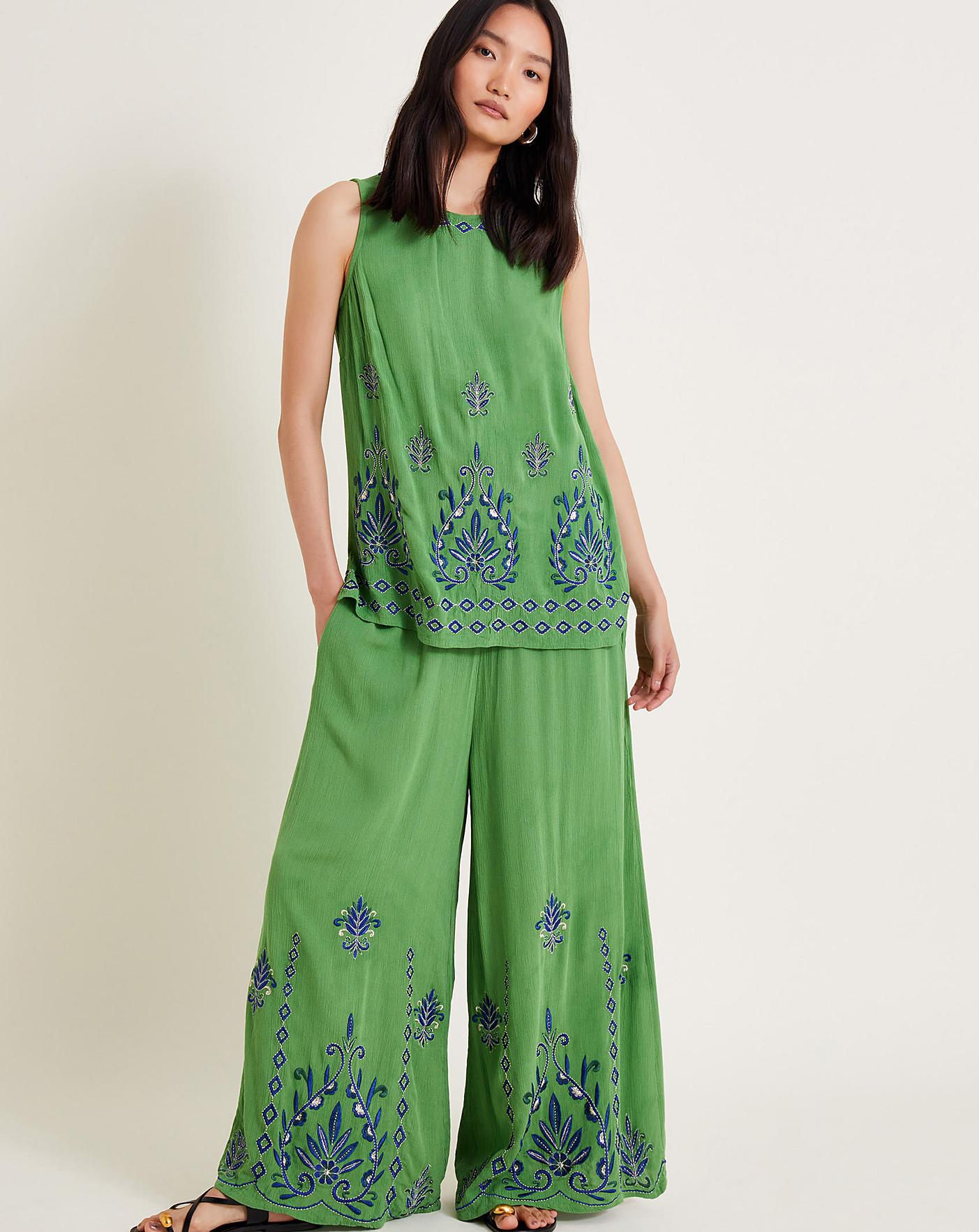 Monsoon Saffron Wide Leg Trousers | J D Williams