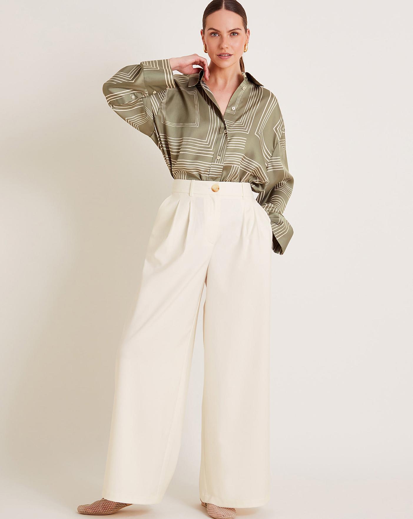 Monsoon wide leg trousers best sale