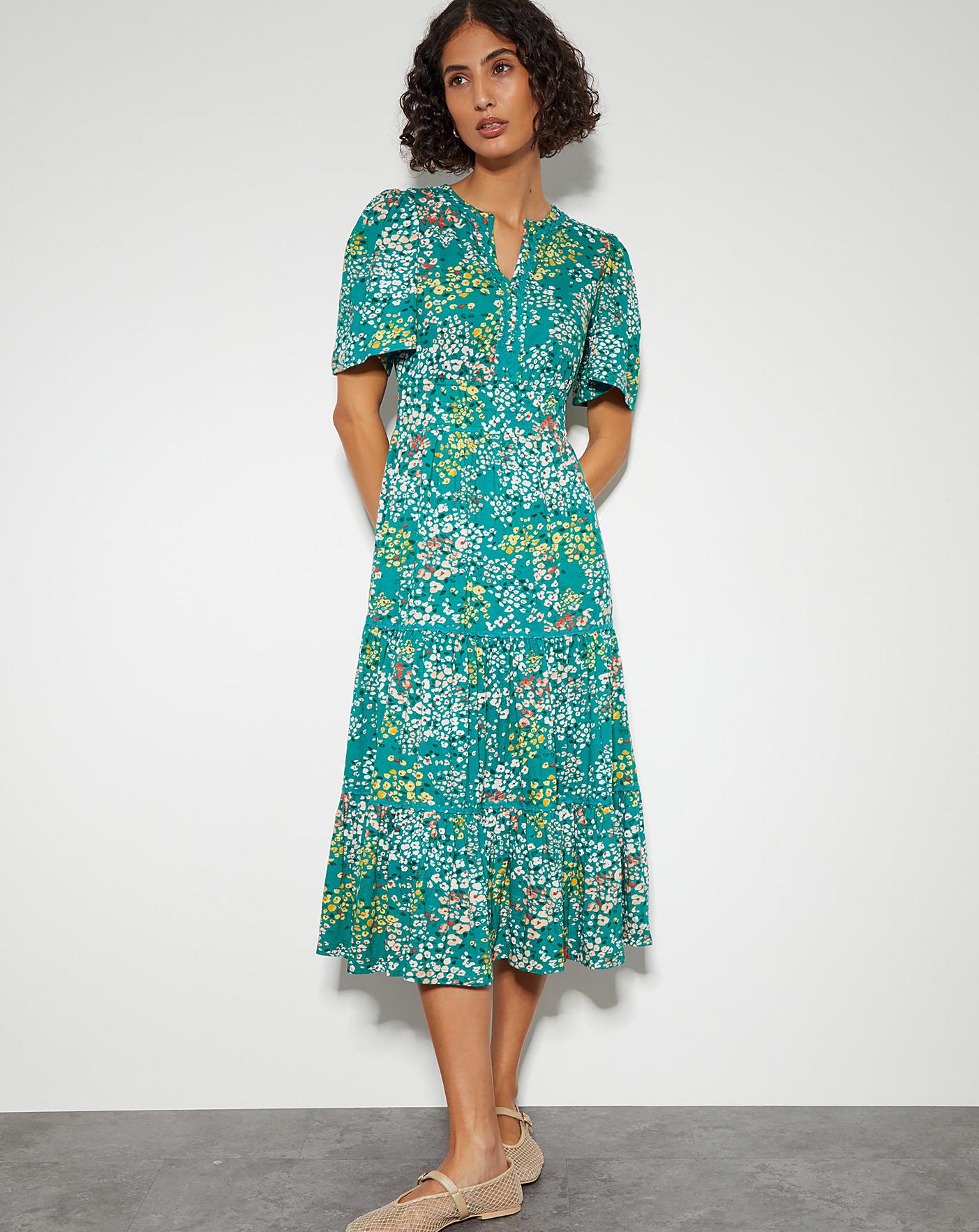 Monsoon Micola Floral Midi Dress Simply Be