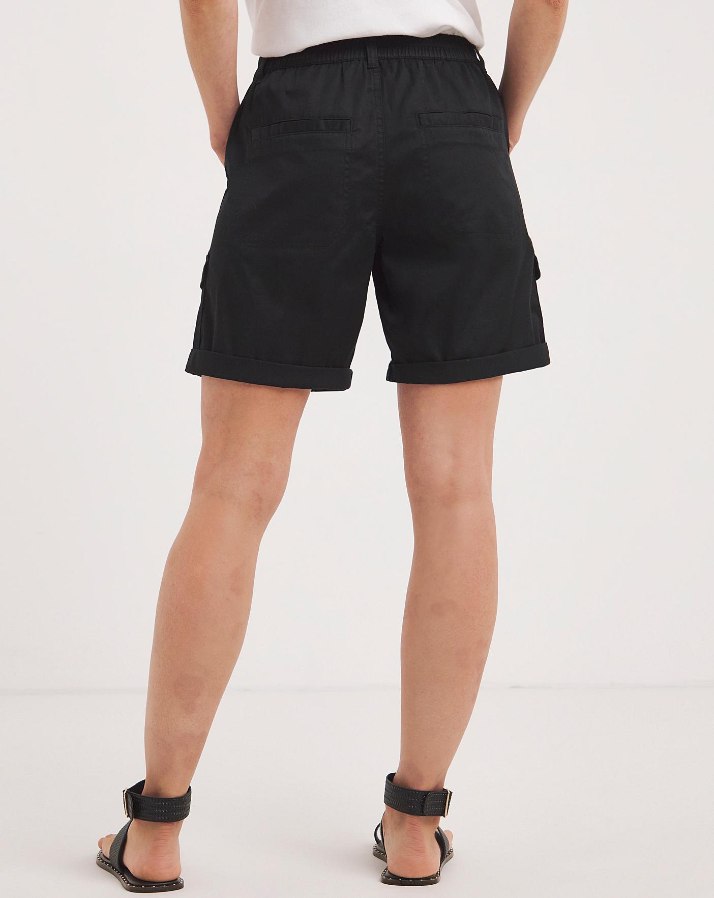 Cargo shorts clearance black womens