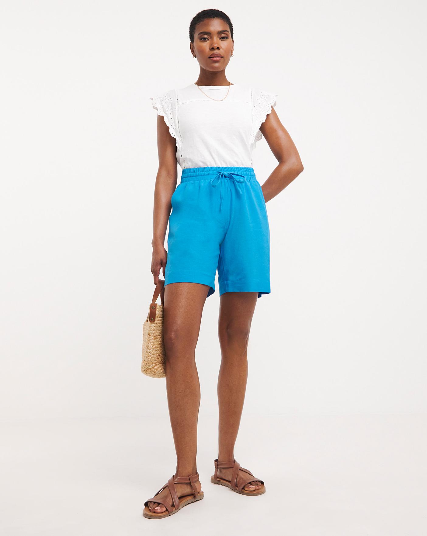 Easy Care Linen Mix Knee Length Shorts | Marisota