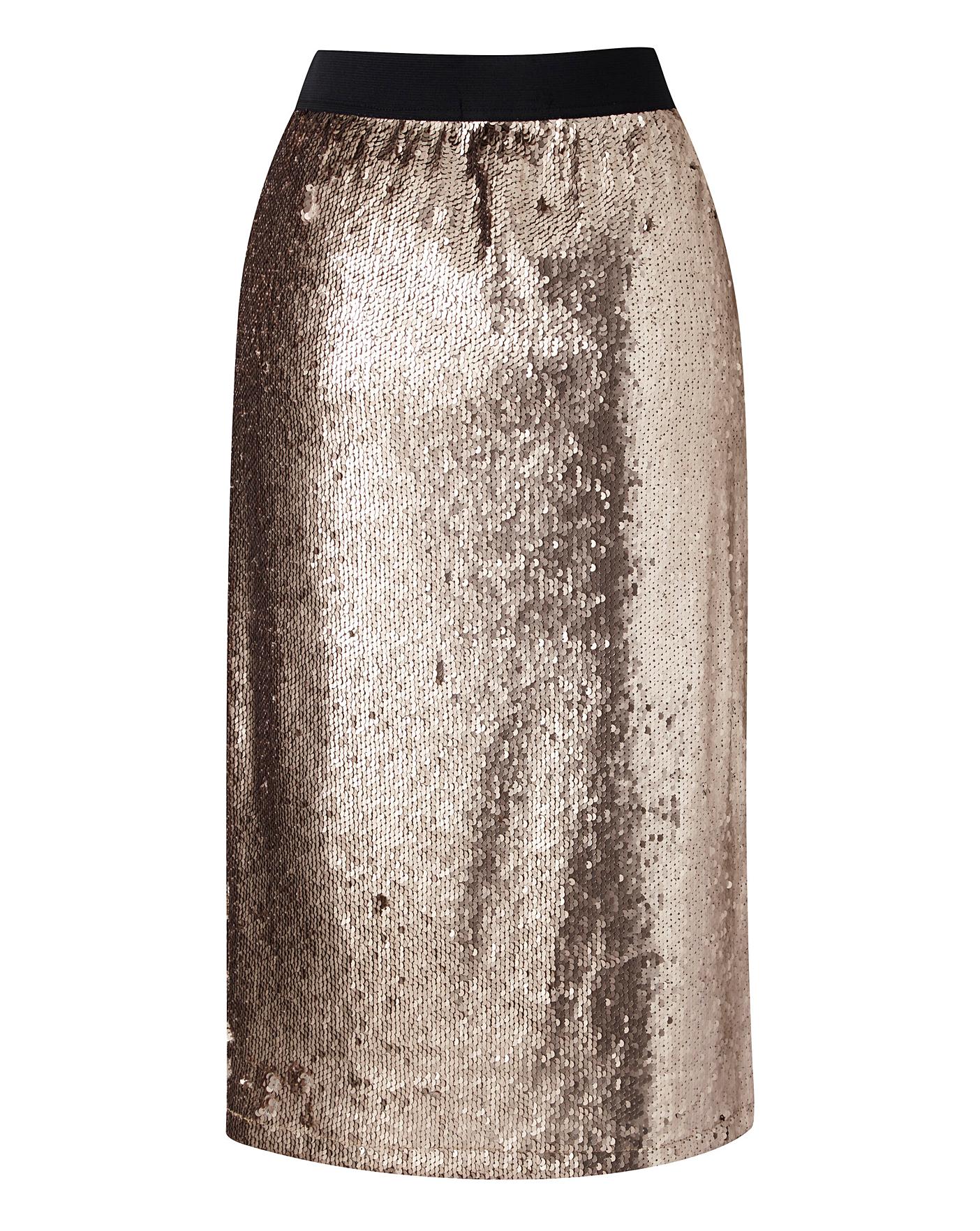 Sequinned Pencil Skirt | J D Williams