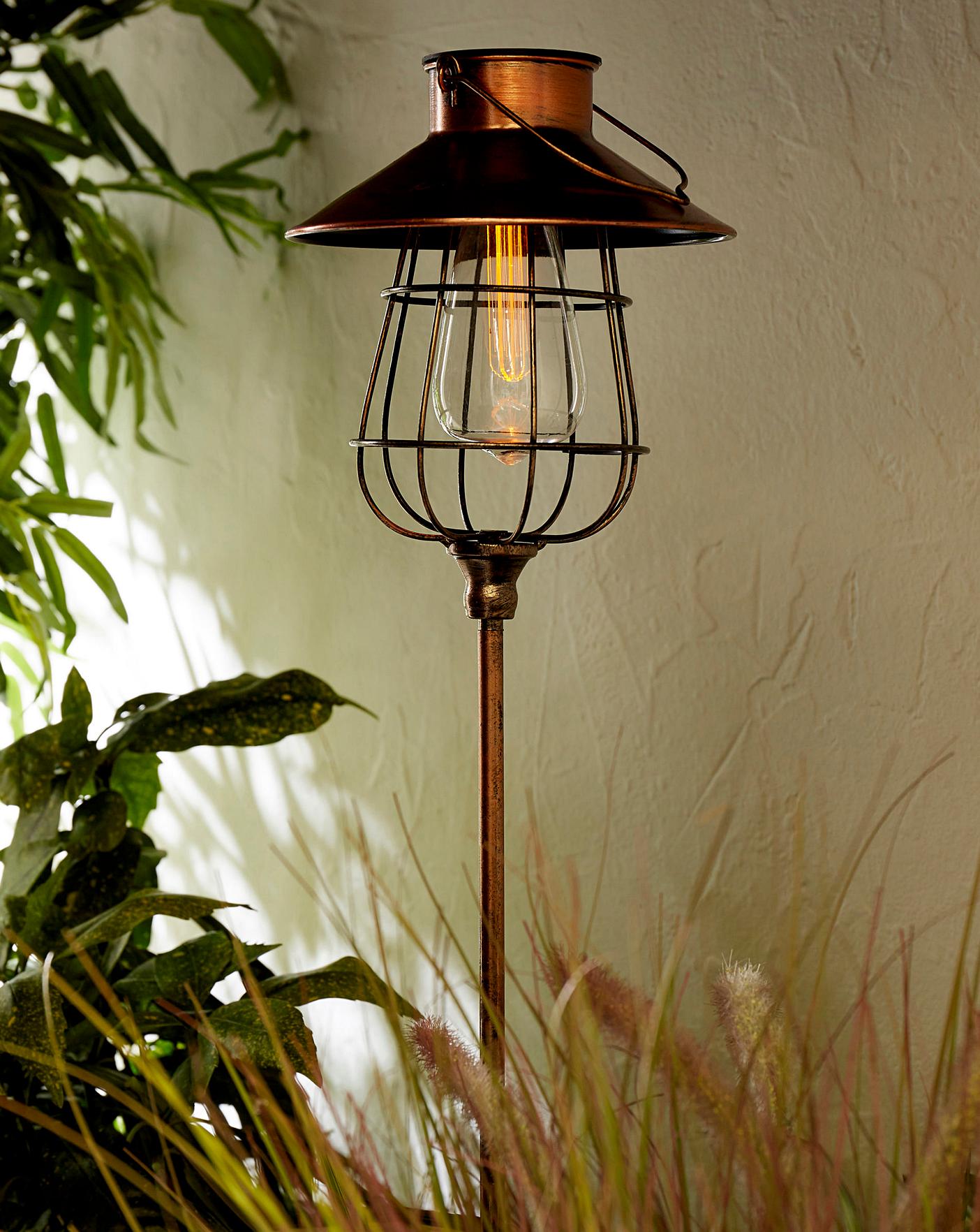 Copper Lantern Solar Stake Light Ambrose Wilson