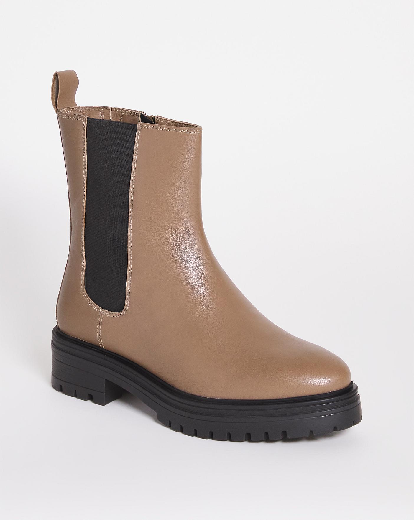 Leather High Ankle Chelsea Boot EEE Fit Marisota