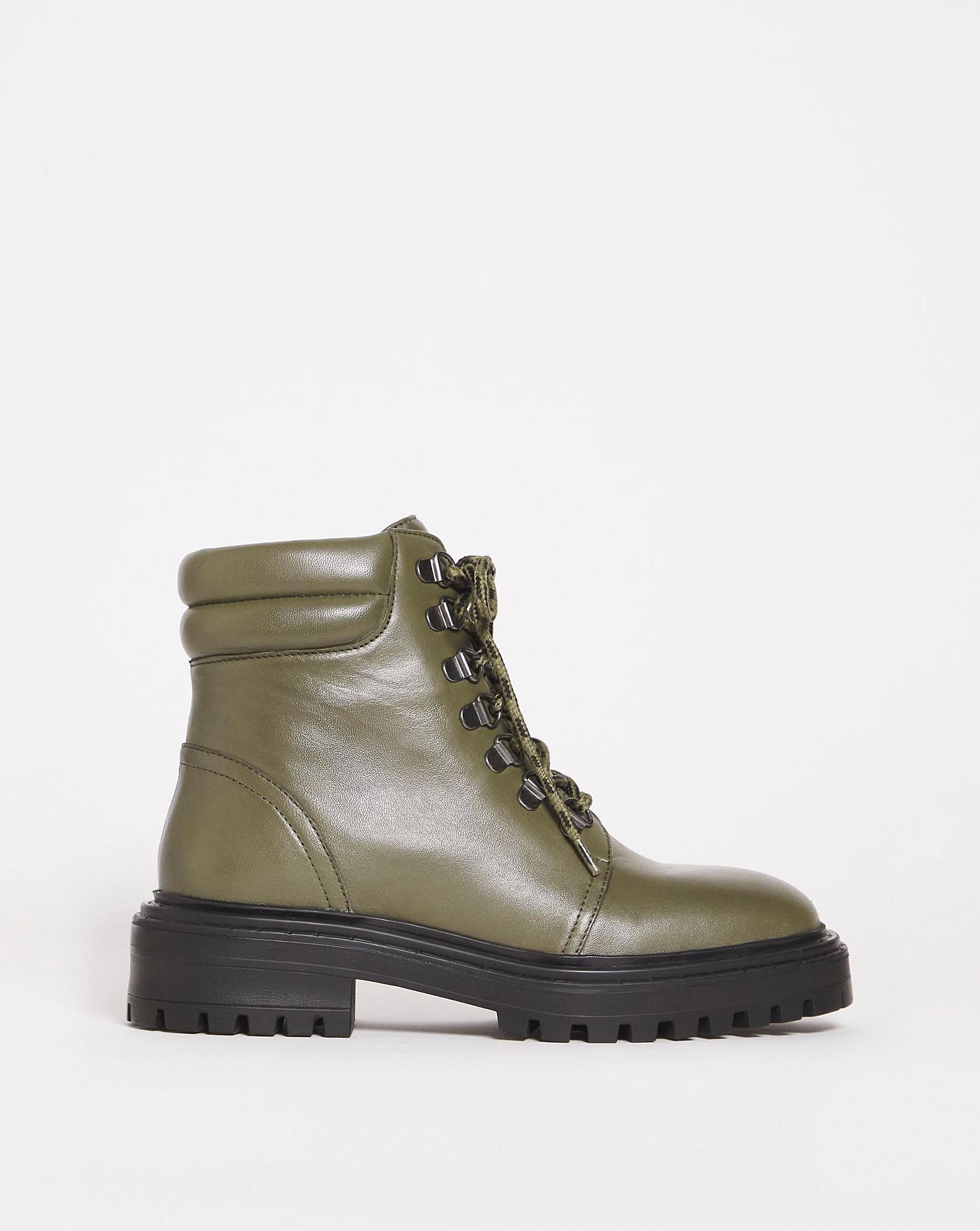 Leather Hiker Style Boot E Fit | J D Williams