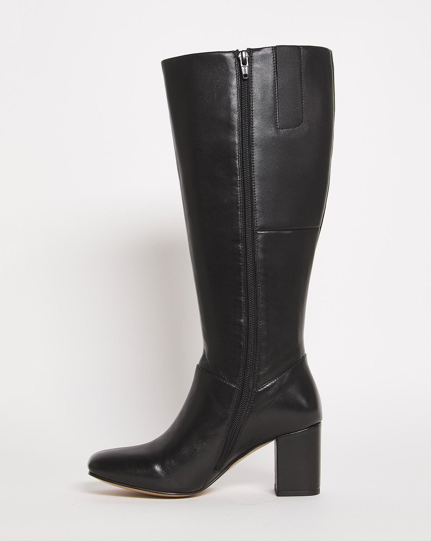 Leather High Leg Boot E Fit Curvy Calf | Marisota