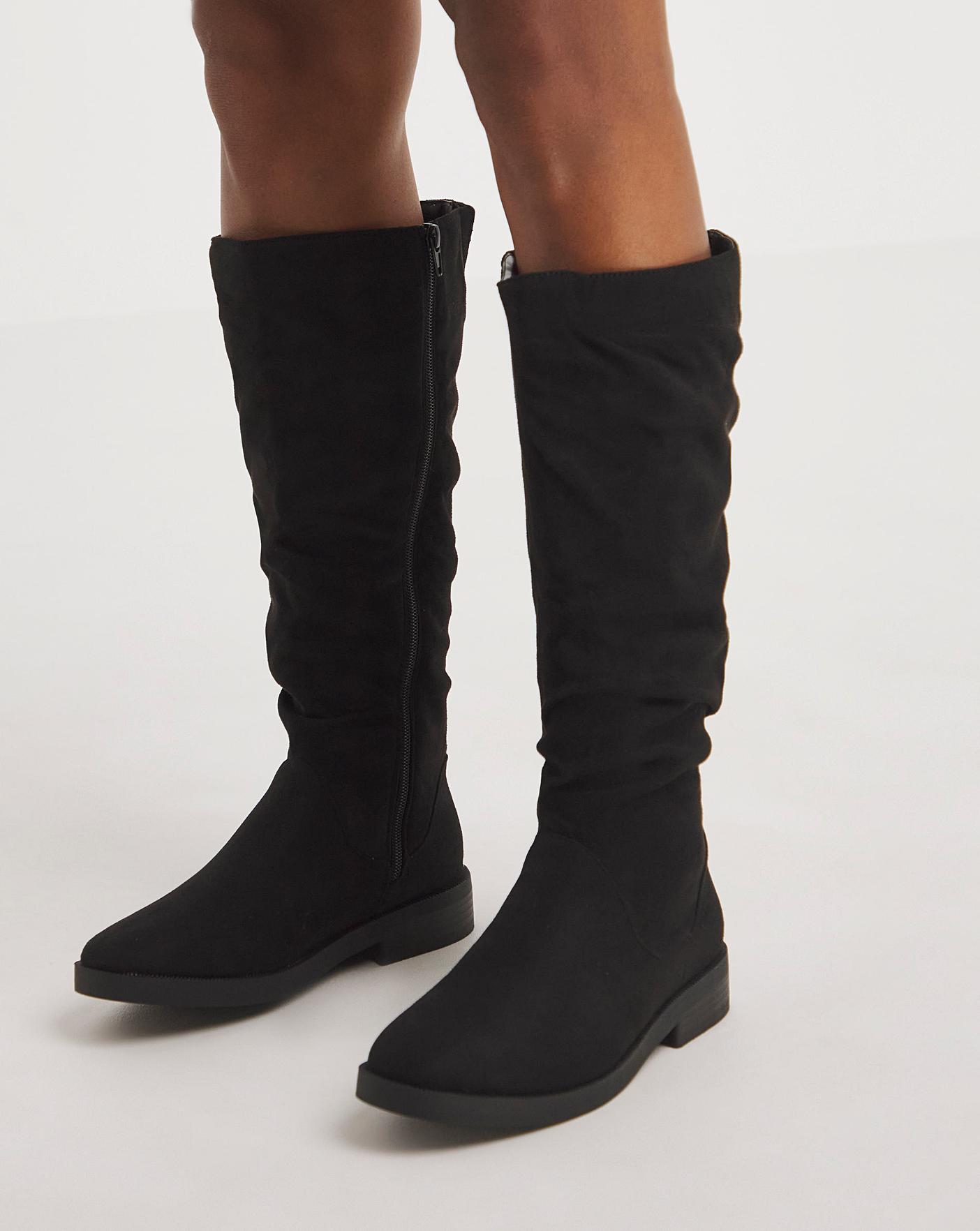 Flat best sale ruched boots