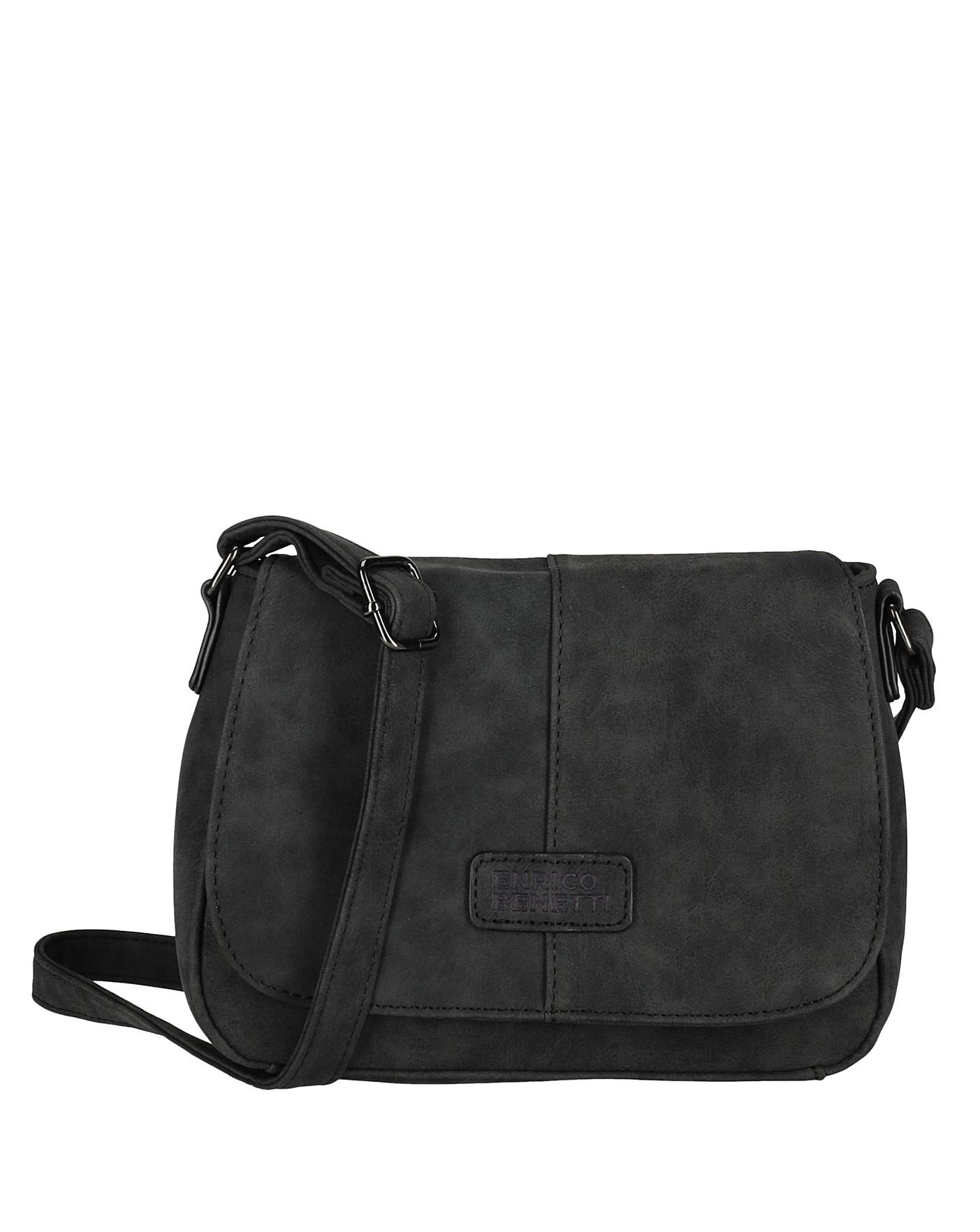 Benetti Coffee Vegan Leather Shoulder Bag