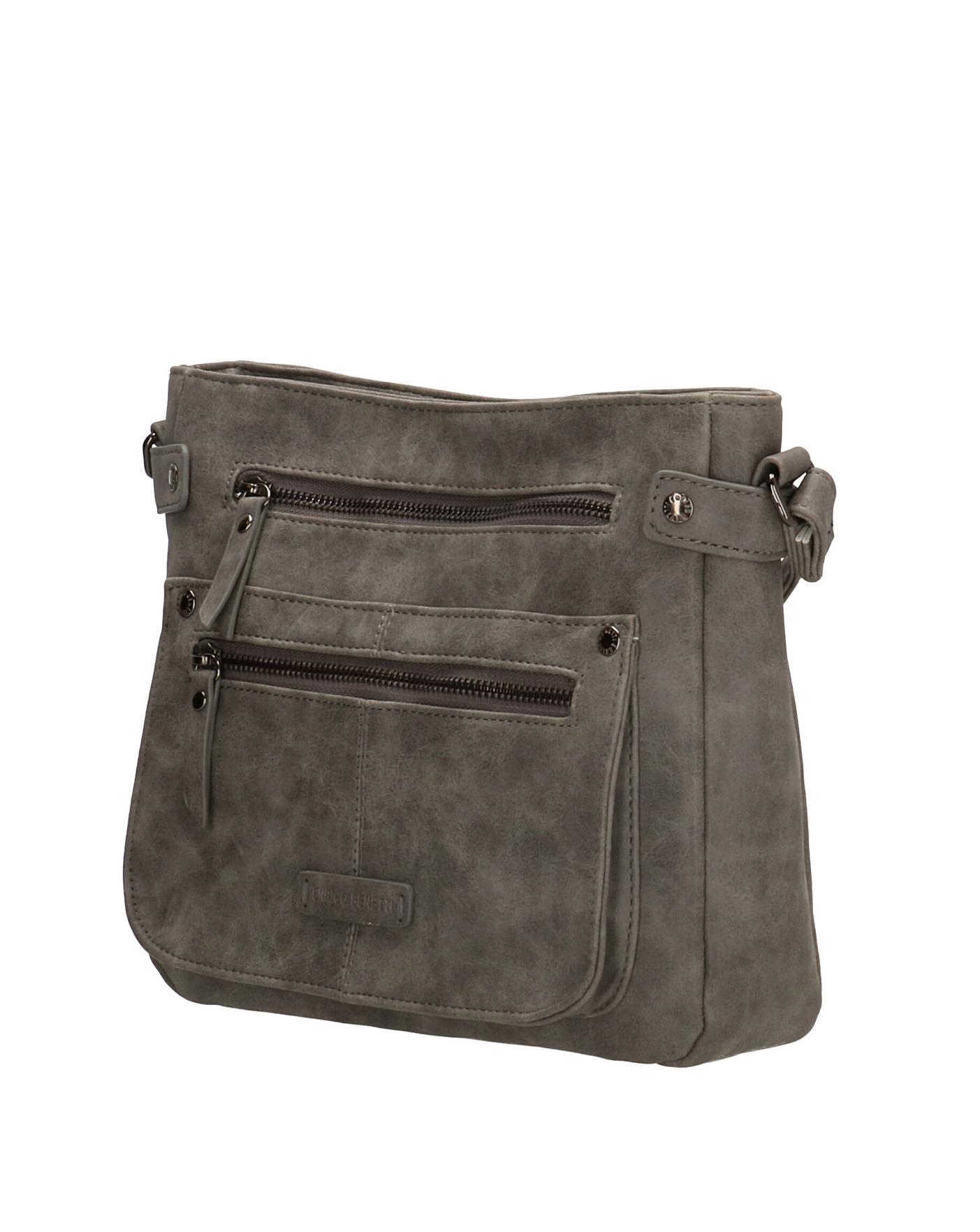 Benetti Brown Vegan Leather Shoulder Bag