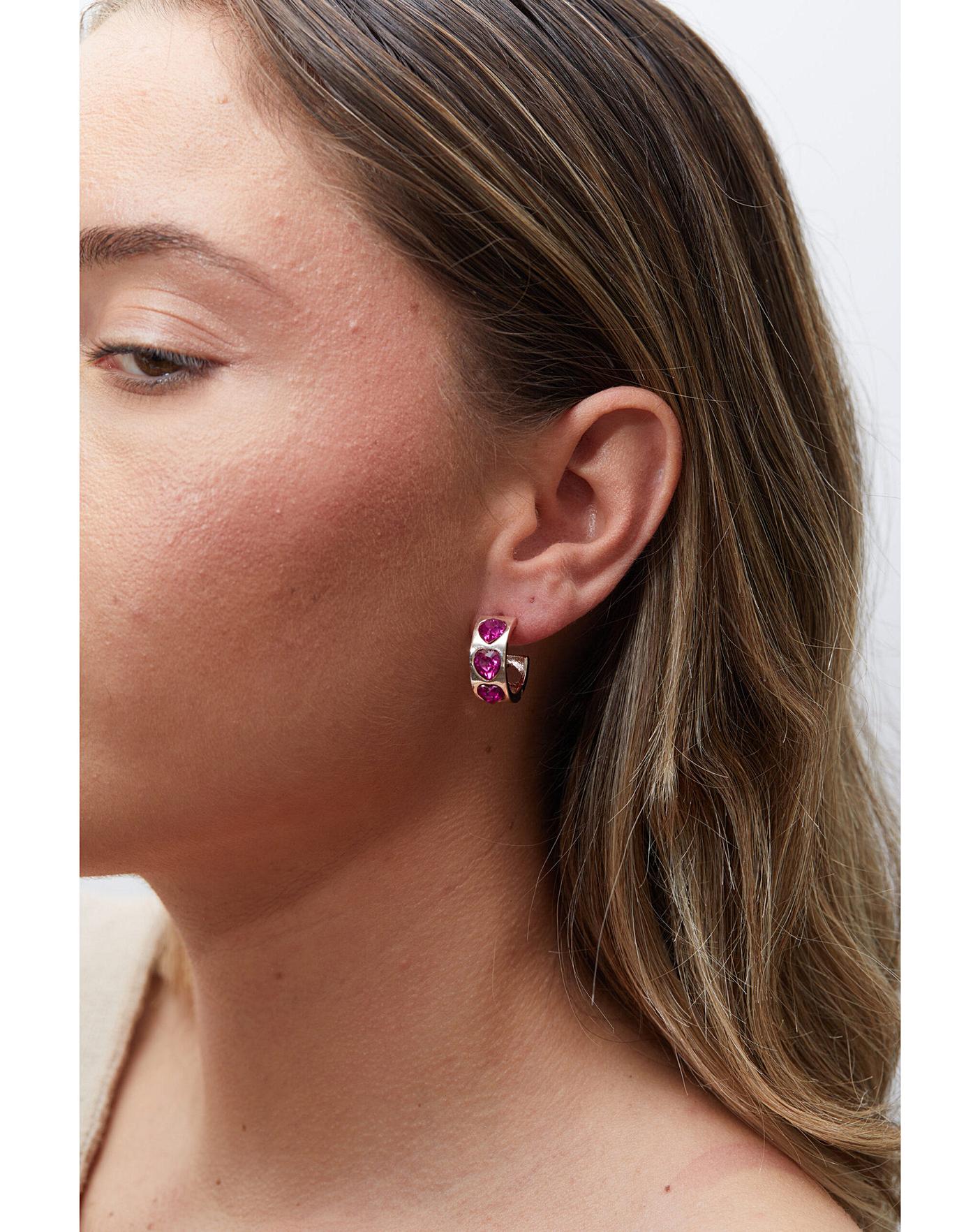 Lipsy Heart Stud And Hoop Earrings Fashion World