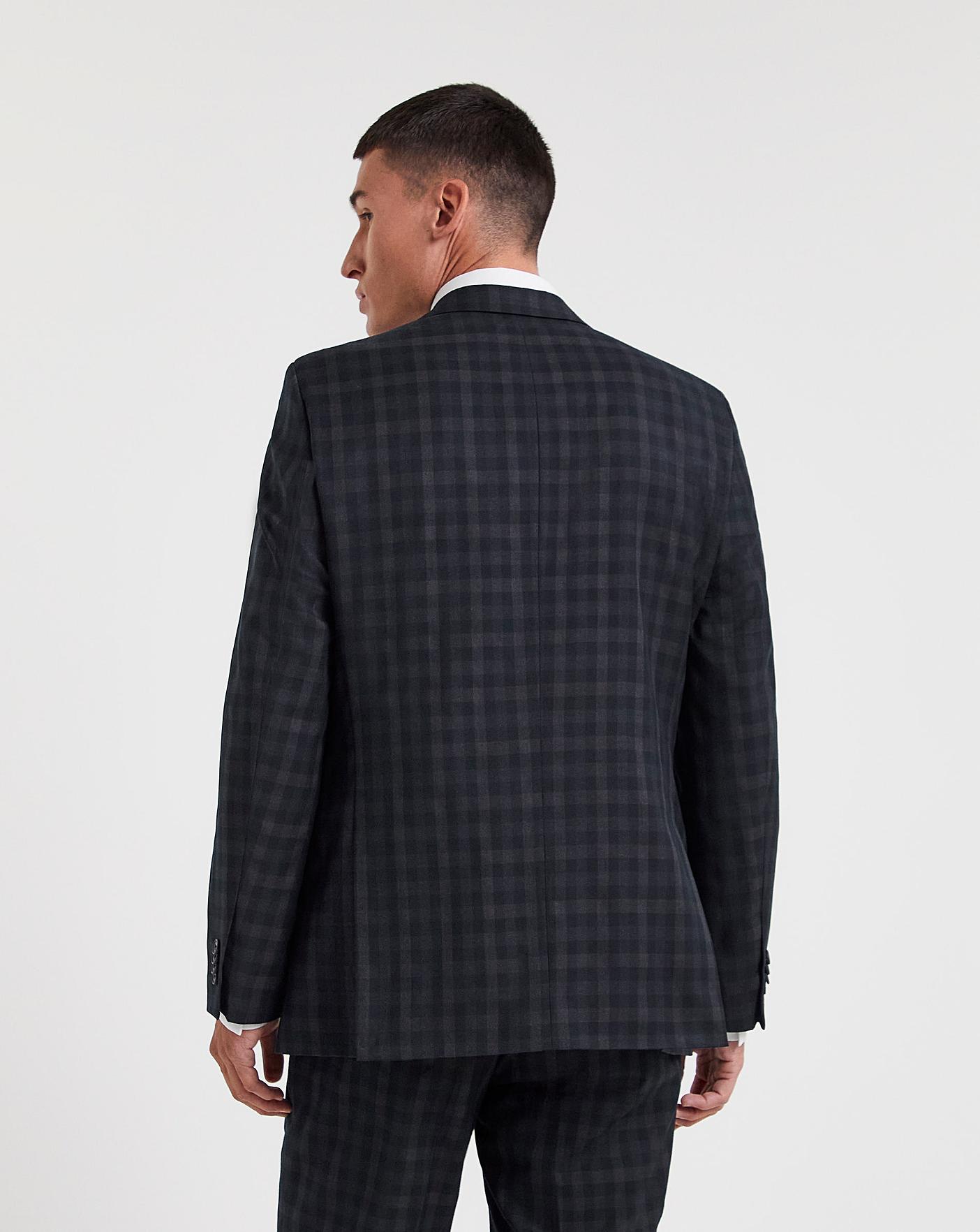 Mens checkered suit on sale jacket