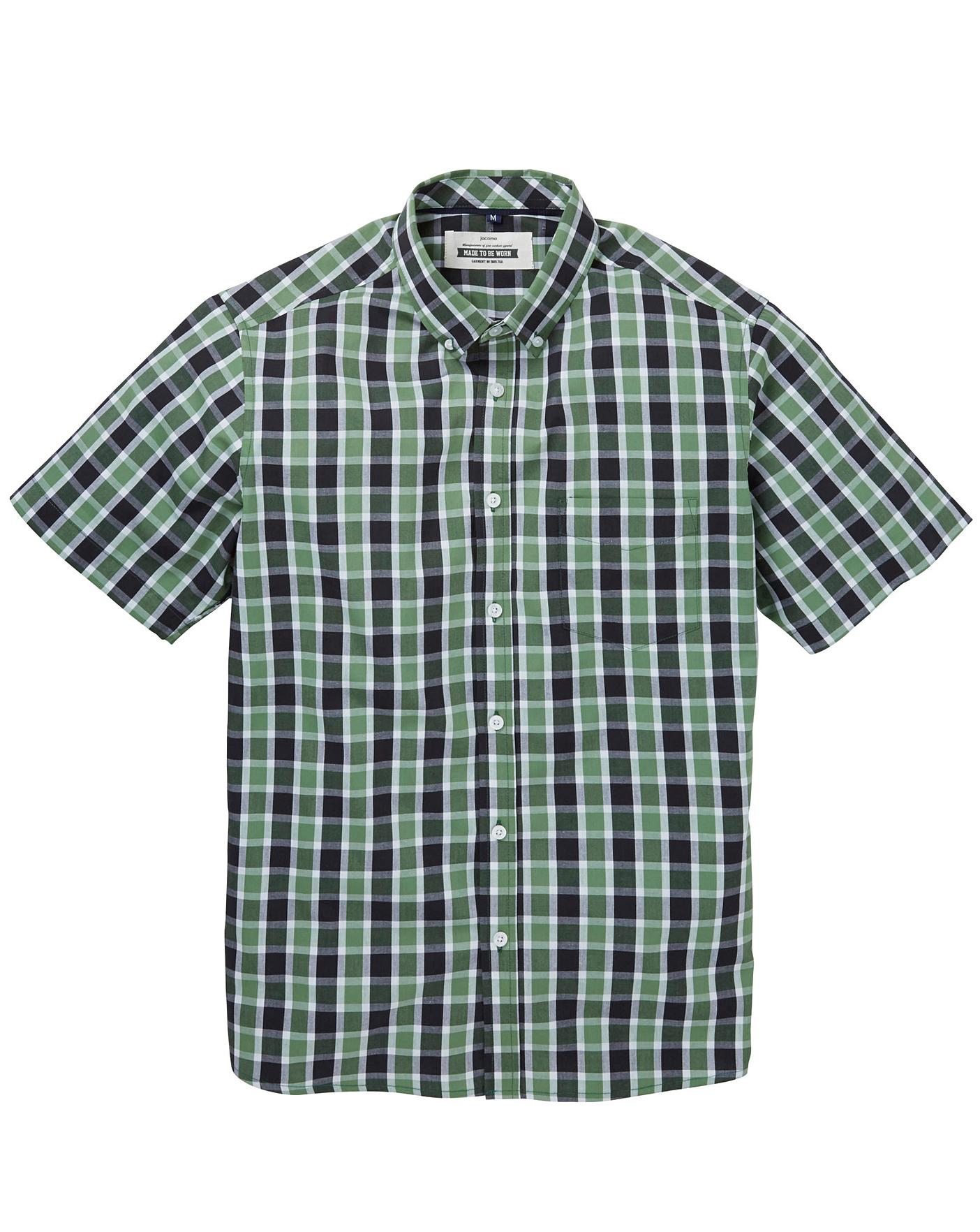 Jacamo Harper S/S Check Shirt Long | Jacamo