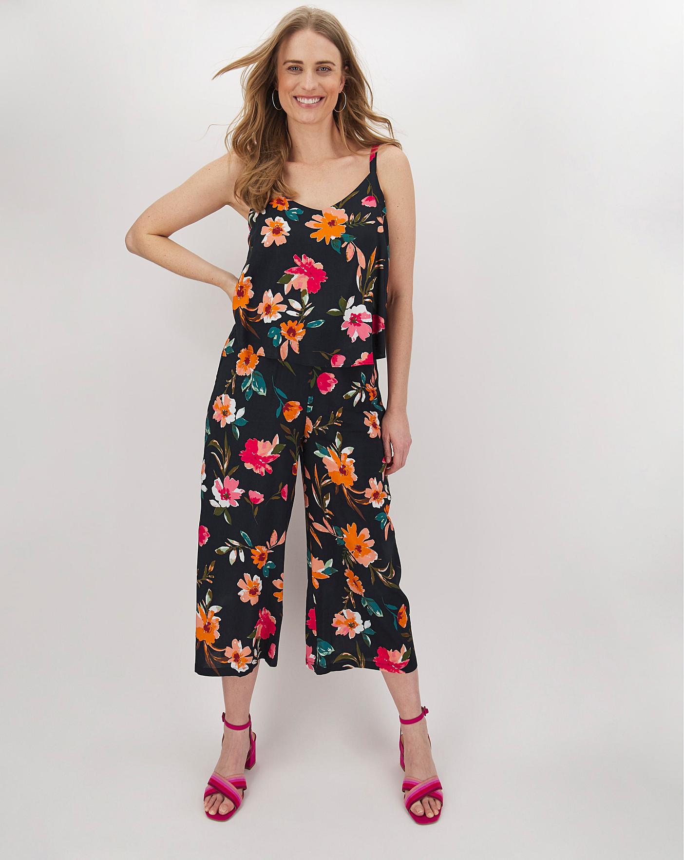 floral overall jumpsuit