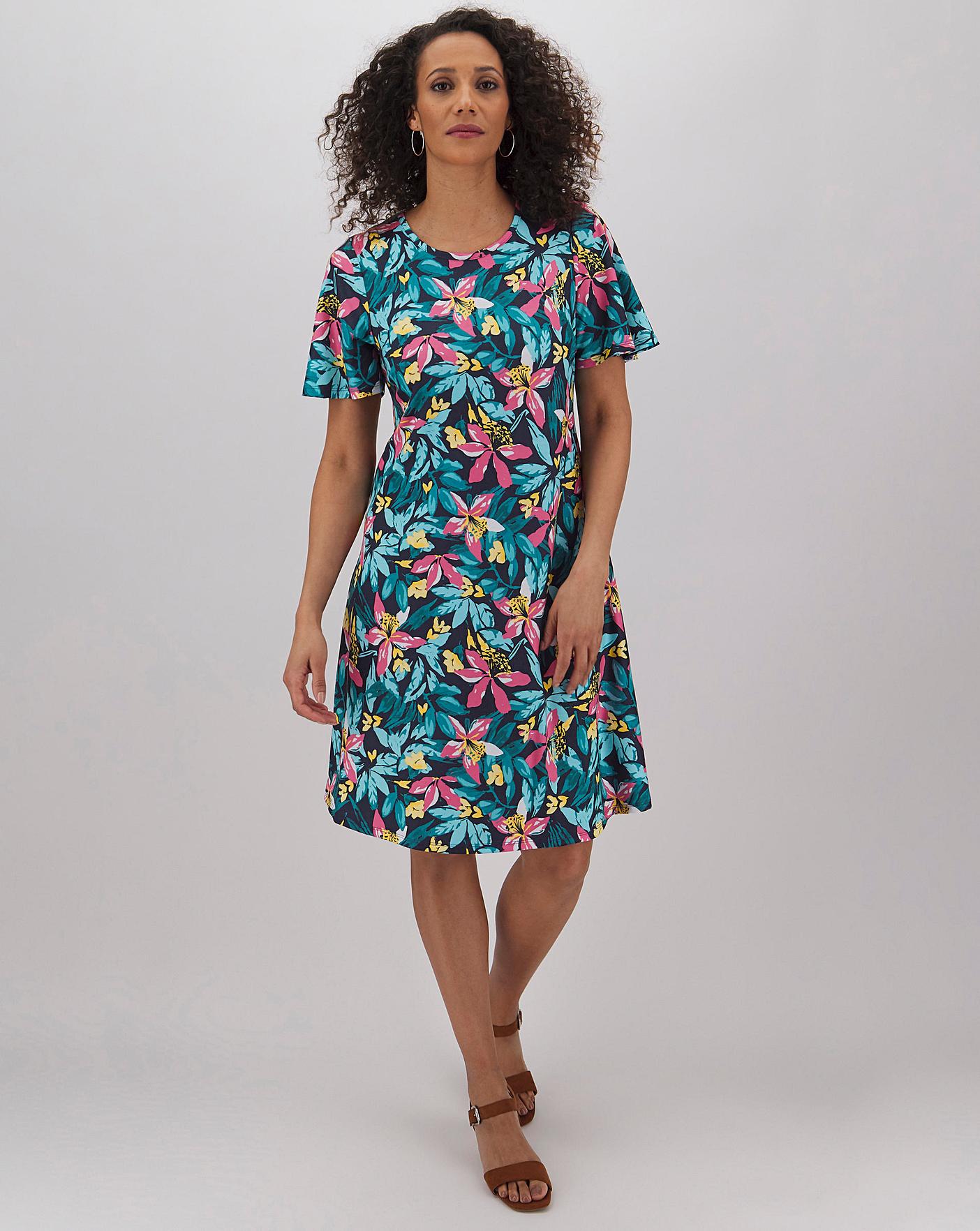 tropical swing dress
